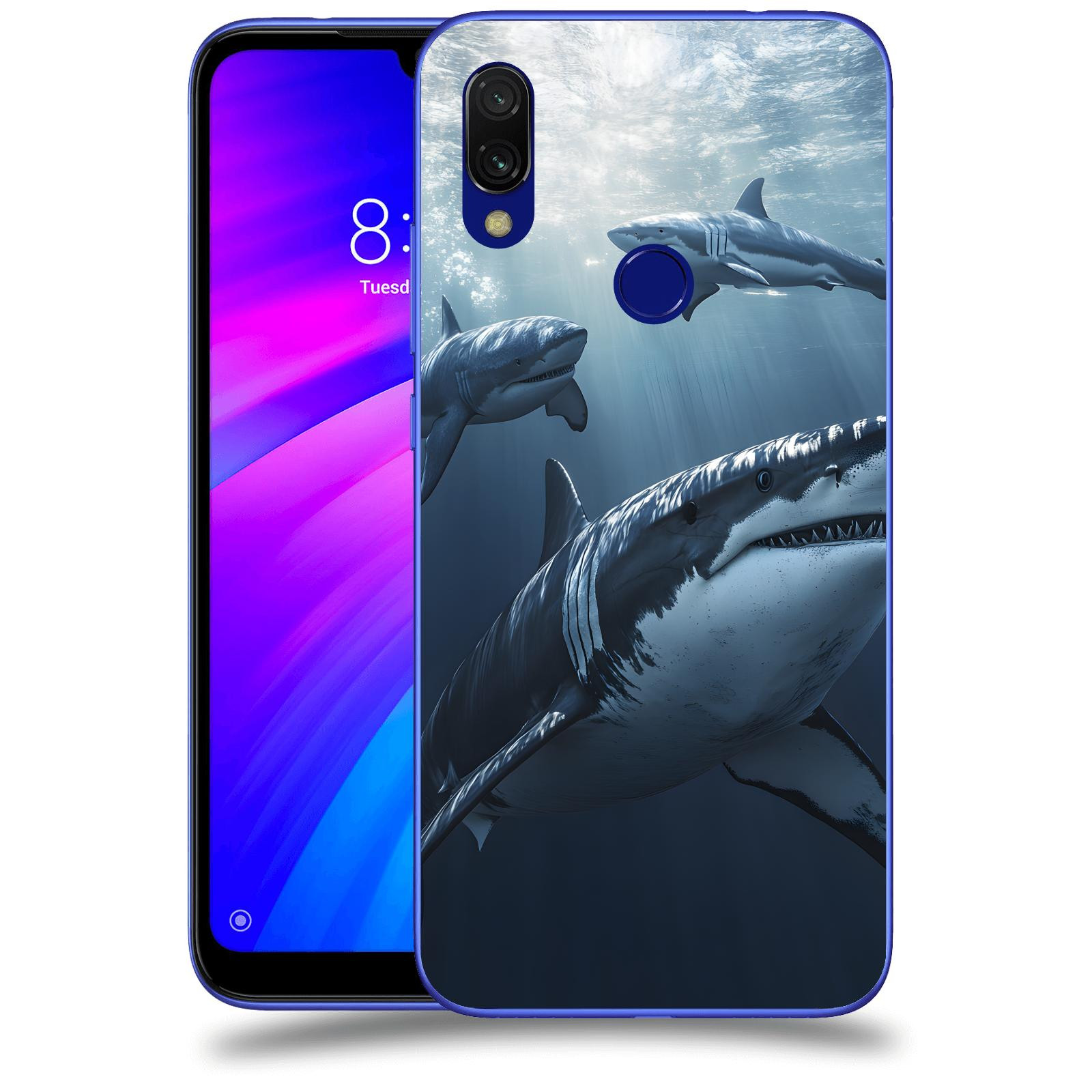 ACOVER Kryt na mobil Xiaomi Redmi 7 - Žraloci