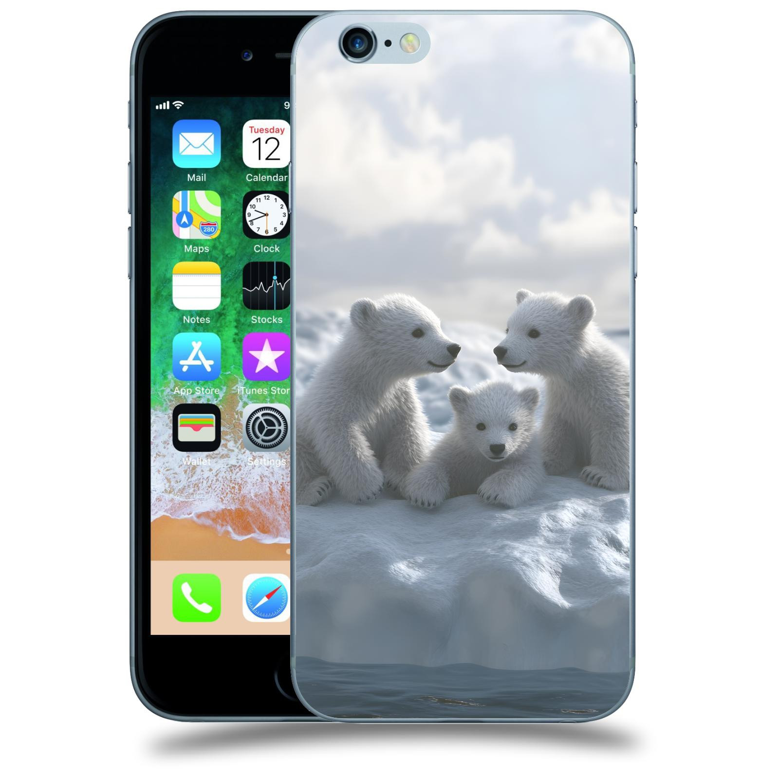 ACOVER Kryt na mobil Apple iPhone 6/6S - Medvíďata