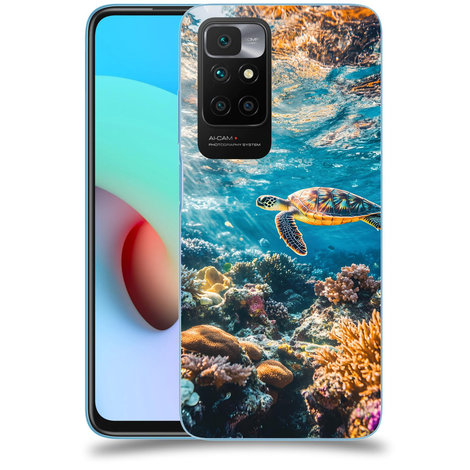 ACOVER Kryt na mobil Xiaomi Redmi 10 - Želva