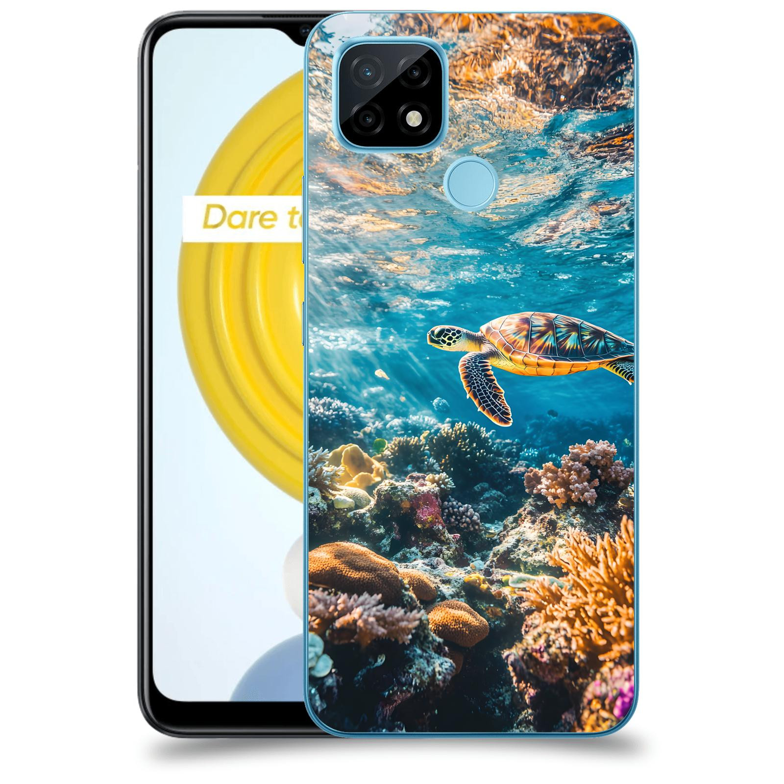 ACOVER Kryt na mobil Realme C21 - Želva