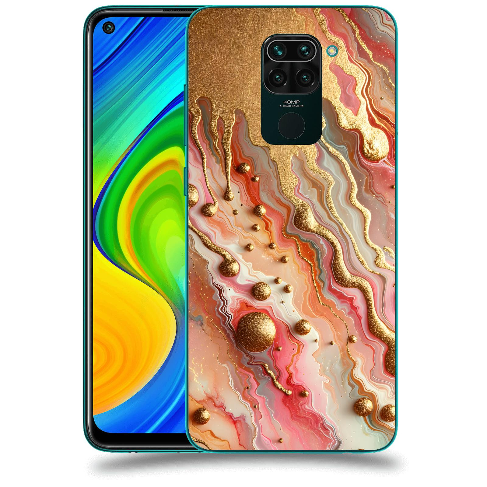 ACOVER Kryt na mobil Xiaomi Redmi Note 9 - Liquid Gold