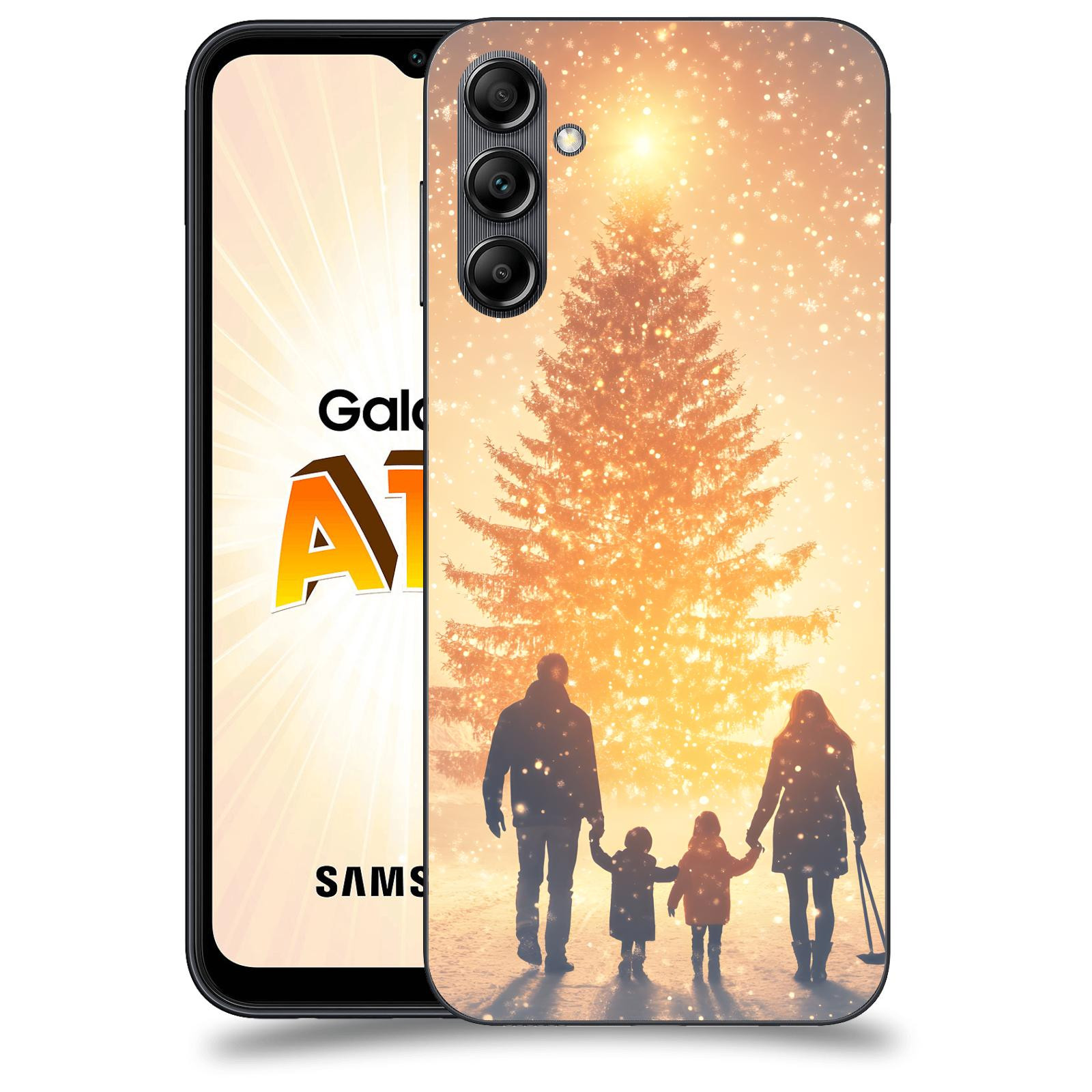 ACOVER Kryt na mobil Samsung Galaxy A14 LTE - Family at the Christmas tree