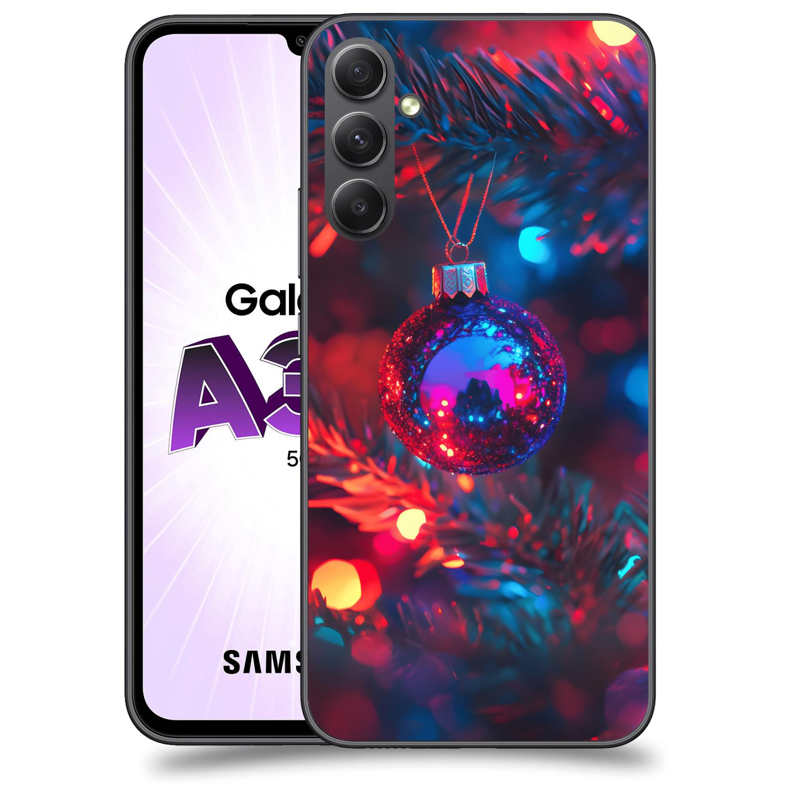 ACOVER Kryt na mobil Samsung Galaxy A34 - Vánoční ozdoba
