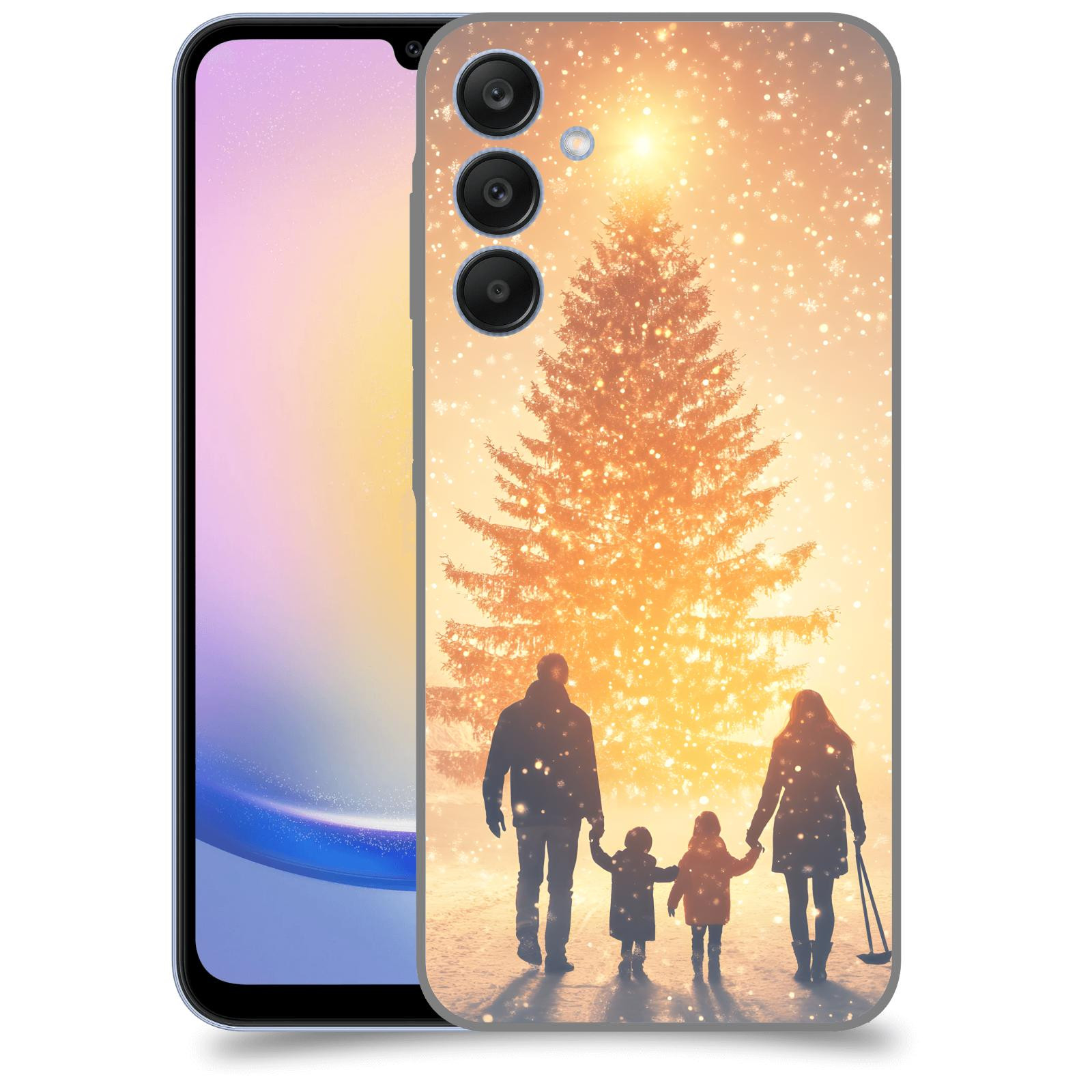 ACOVER Kryt na mobil Samsung Galaxy A25 5G - Family at the Christmas tree