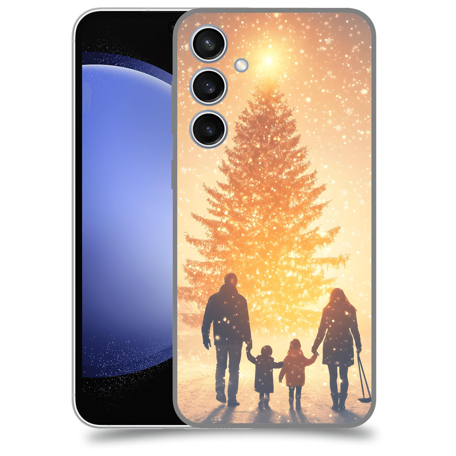 ACOVER Kryt na mobil Samsung Galaxy S23 FE - Family at the Christmas tree