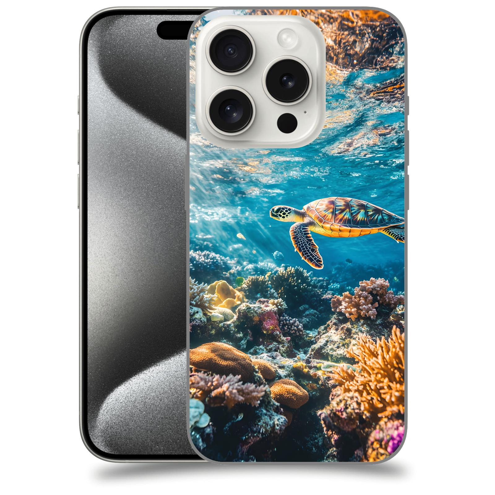 ACOVER Kryt na mobil Apple iPhone 15 pro - Želva