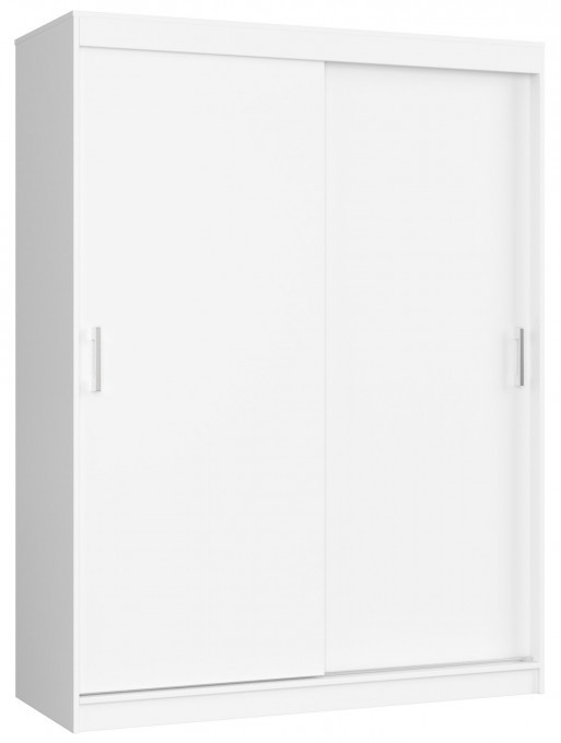 Šatní skříň s posuvnými dveřmi 150 cm CLP mono bílá