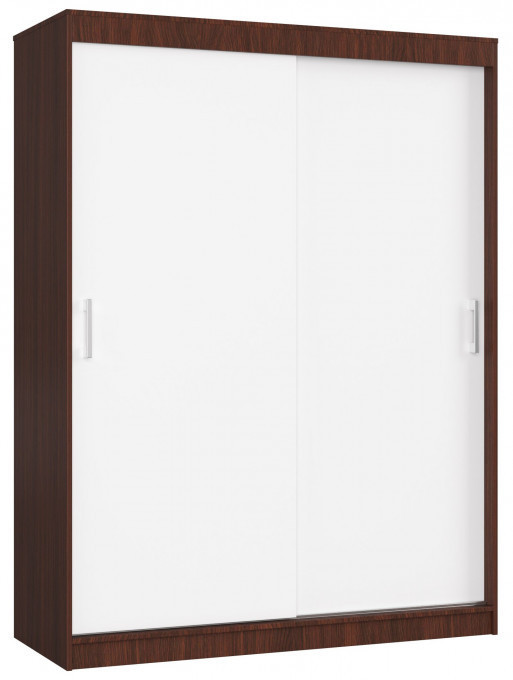 Šatní skříň s posuvnými dveřmi 150 cm CLP mono wenge / bílá