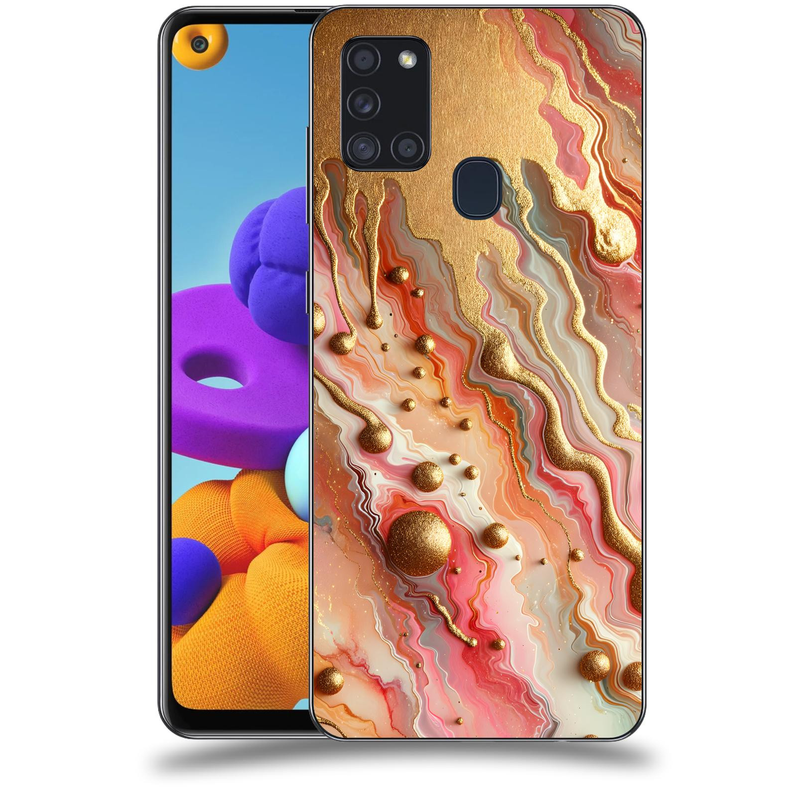 ACOVER Kryt na mobil Samsung Galaxy A21s - Liquid Gold