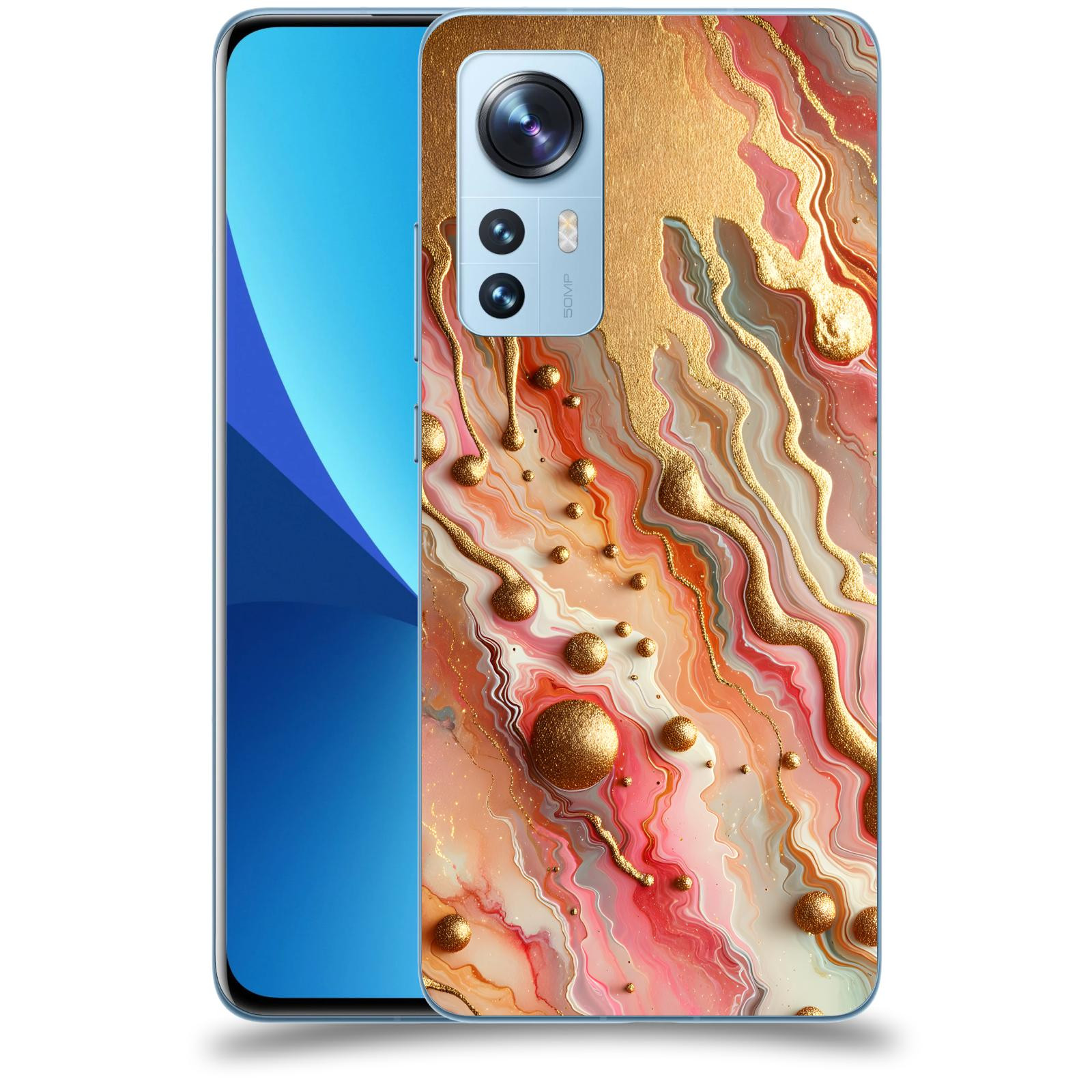 ACOVER Kryt na mobil Xiaomi 12X - Liquid Gold
