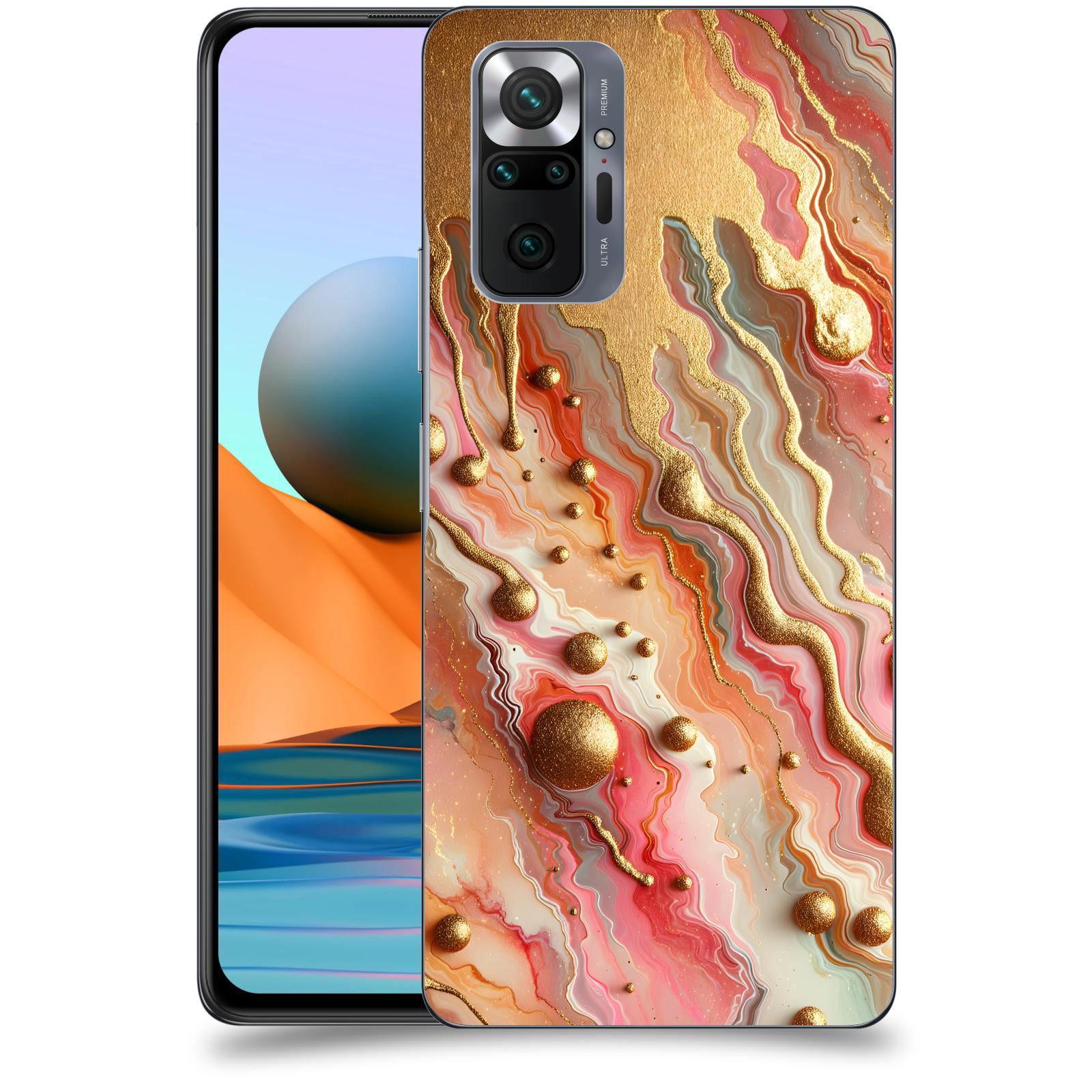ACOVER Kryt na mobil Xiaomi Redmi Note 10 Pro - Liquid Gold