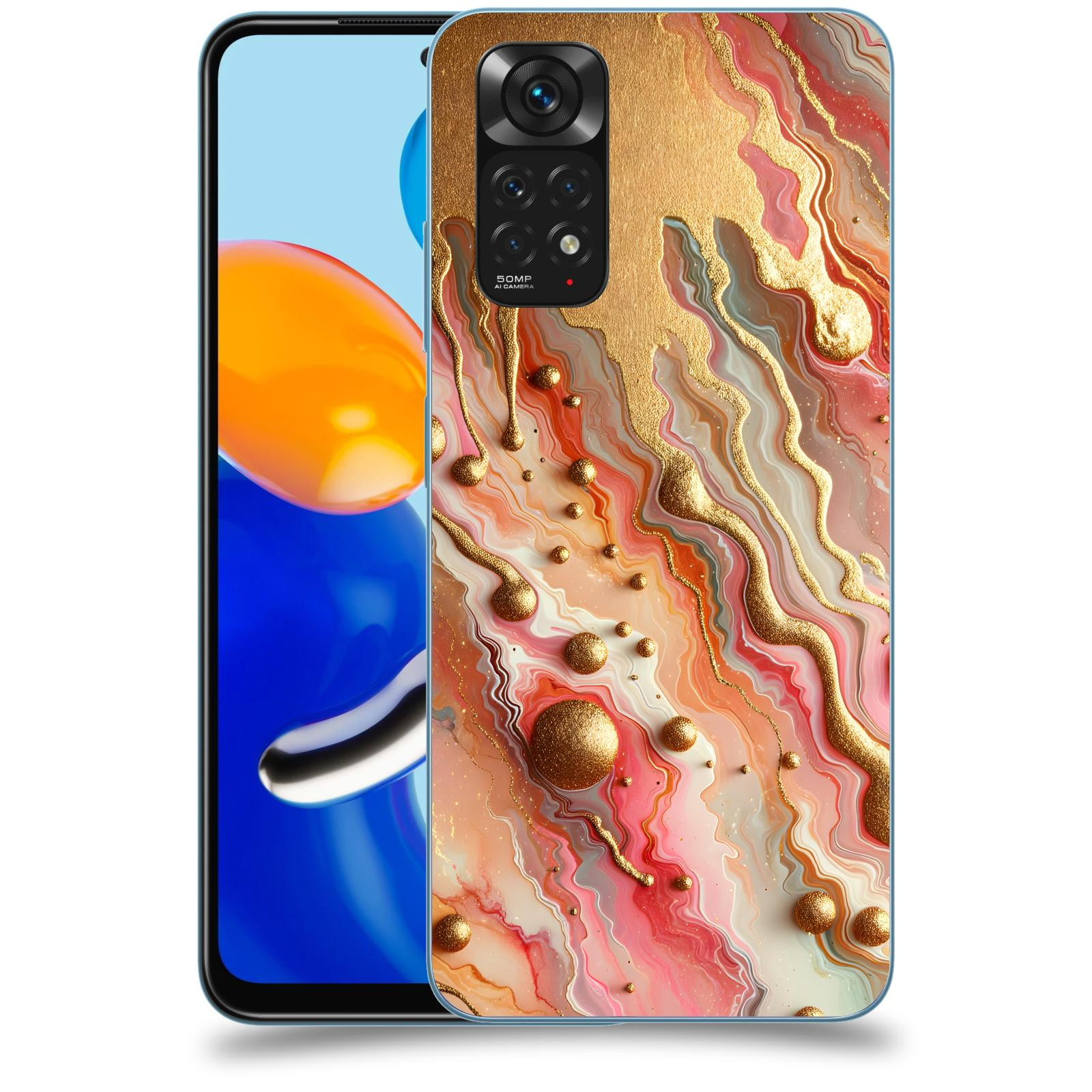 ACOVER Kryt na mobil Xiaomi Redmi Note 11 - Liquid Gold