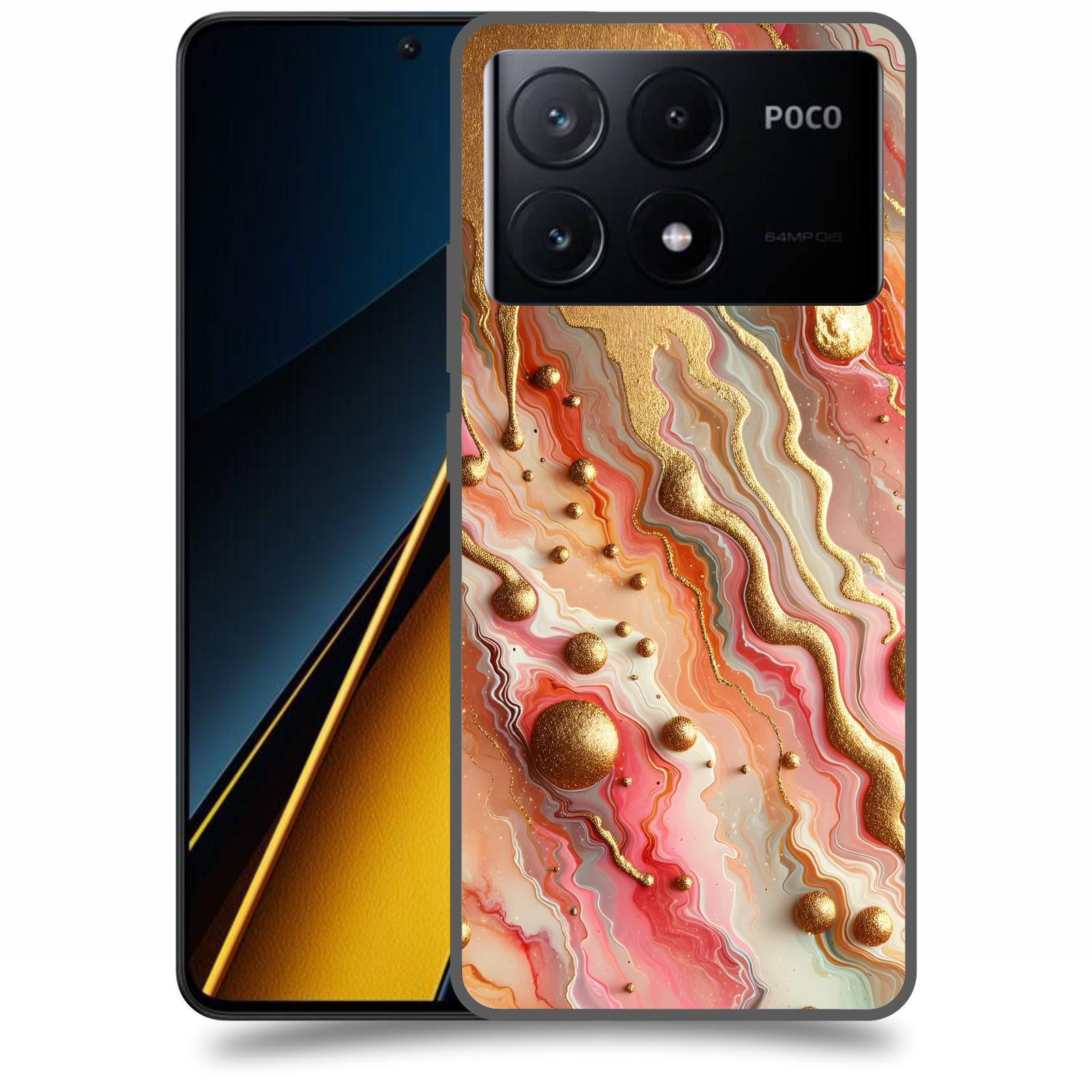 ACOVER Kryt na mobil Poco X6 Pro 5G - Liquid Gold