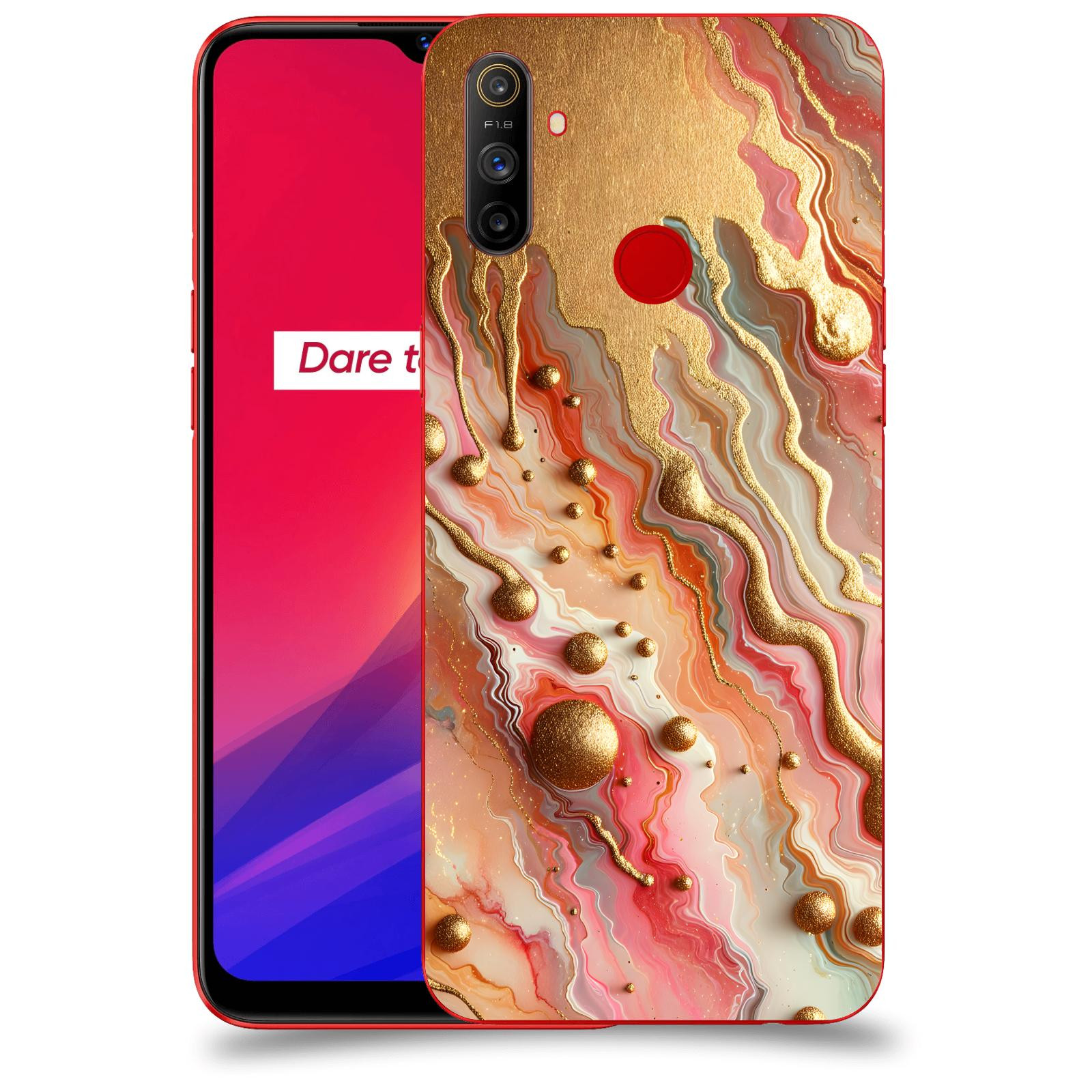 ACOVER Kryt na mobil Realme C3 - Liquid Gold