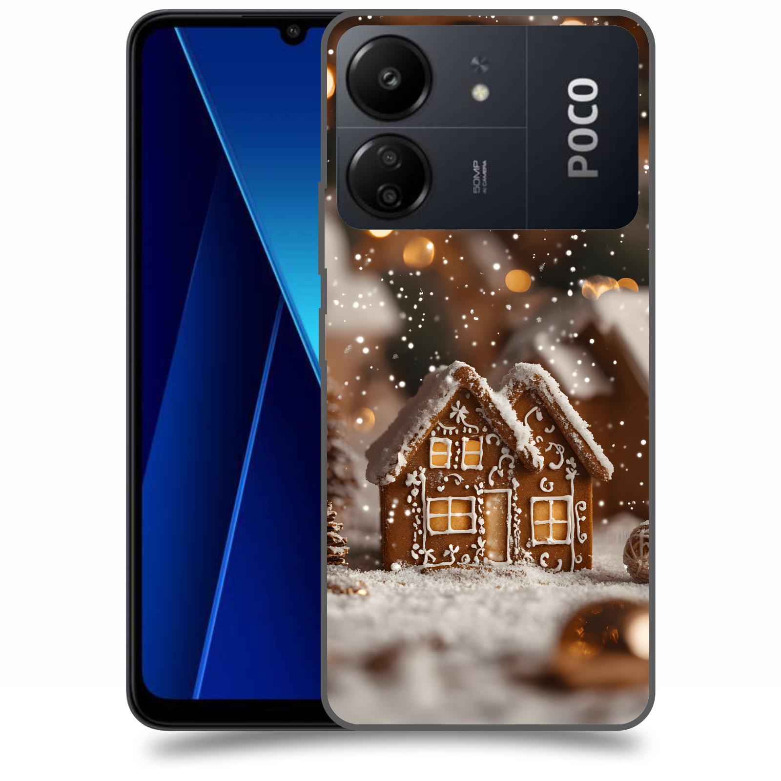 ACOVER Kryt na mobil Poco C65 - Perníková chaloupka