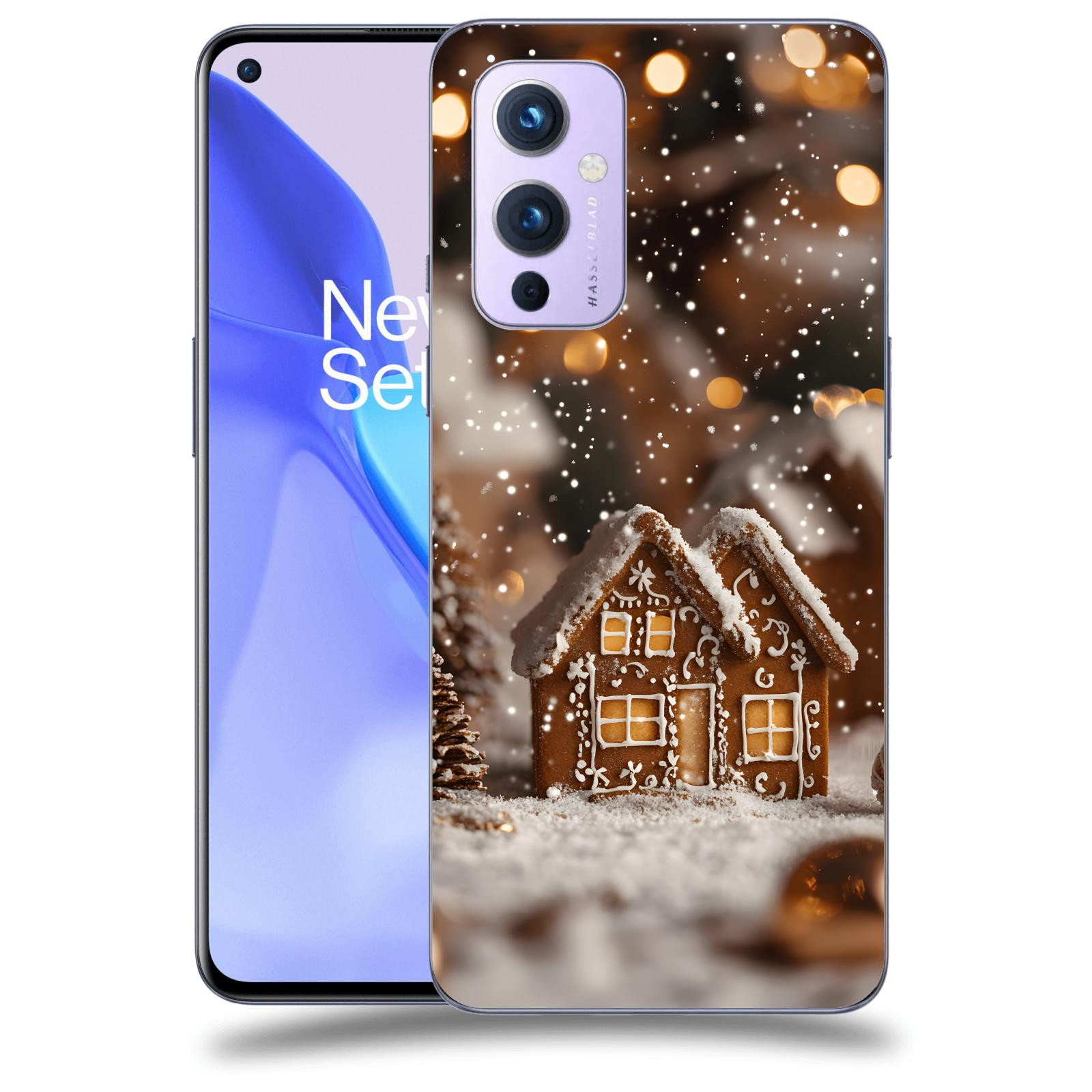 ACOVER Kryt na mobil OnePlus 9 - Perníková chaloupka