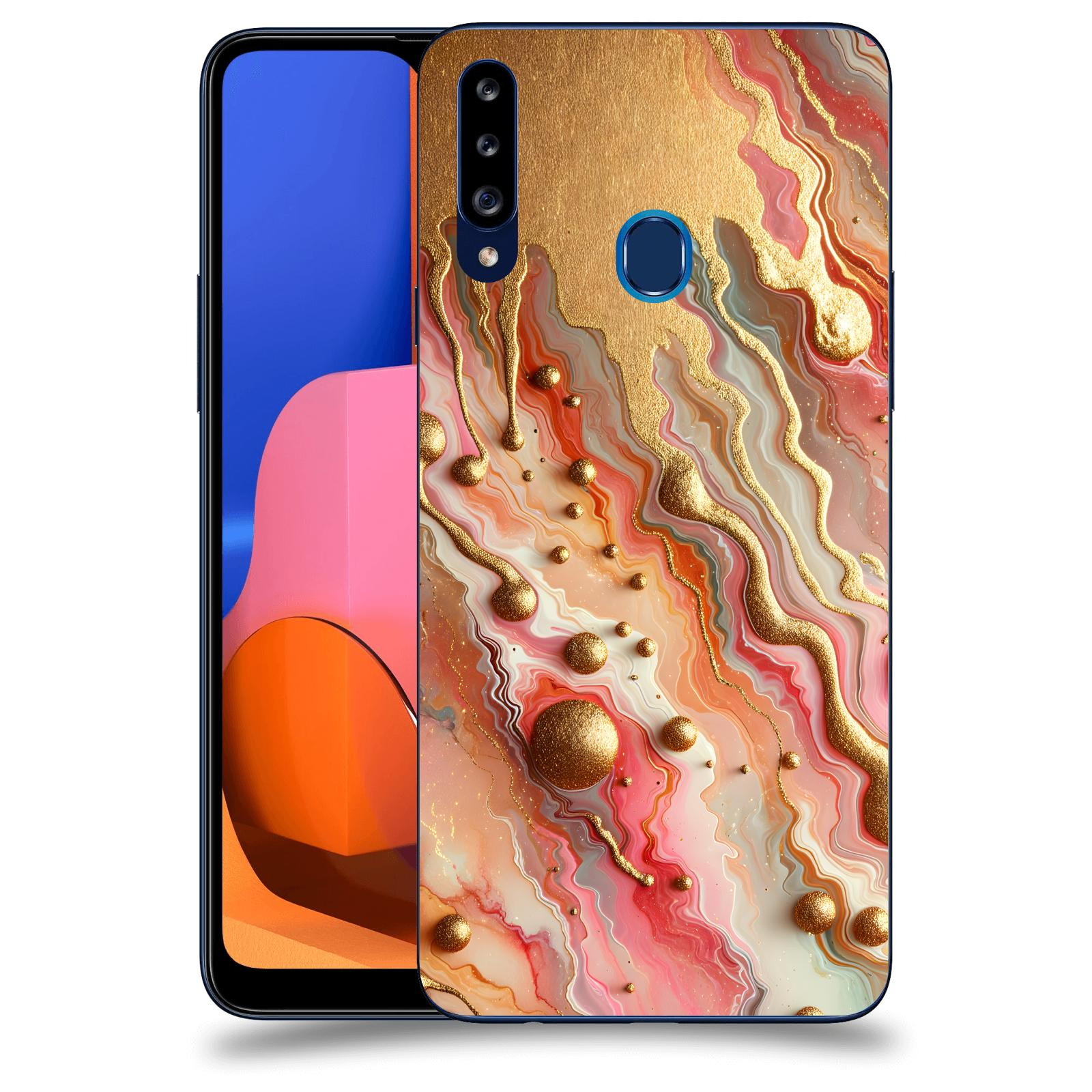ACOVER Kryt na mobil Samsung Galaxy A20s - Liquid Gold
