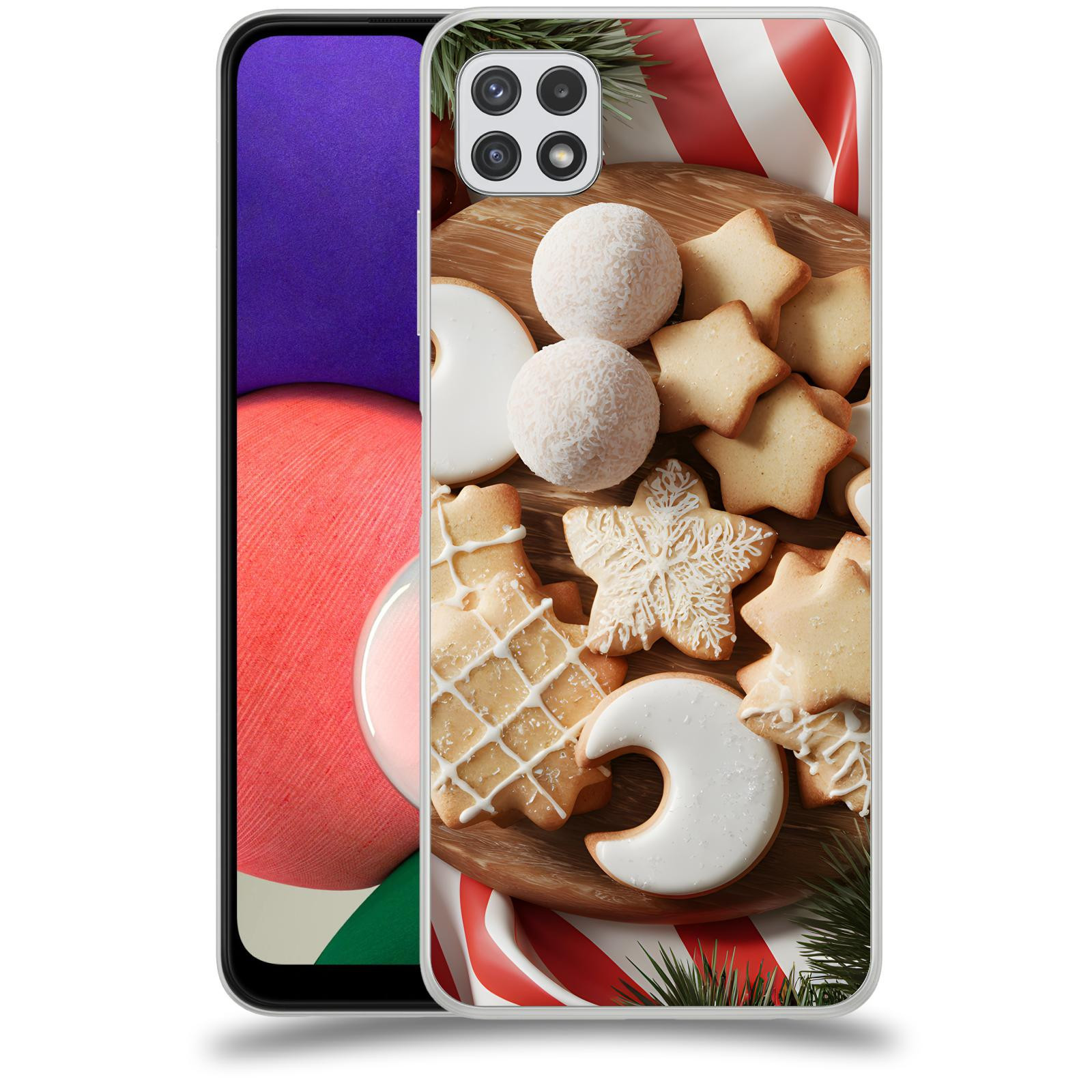 ACOVER Kryt na mobil Samsung Galaxy A22 A225F - Vánoční cukroví 2