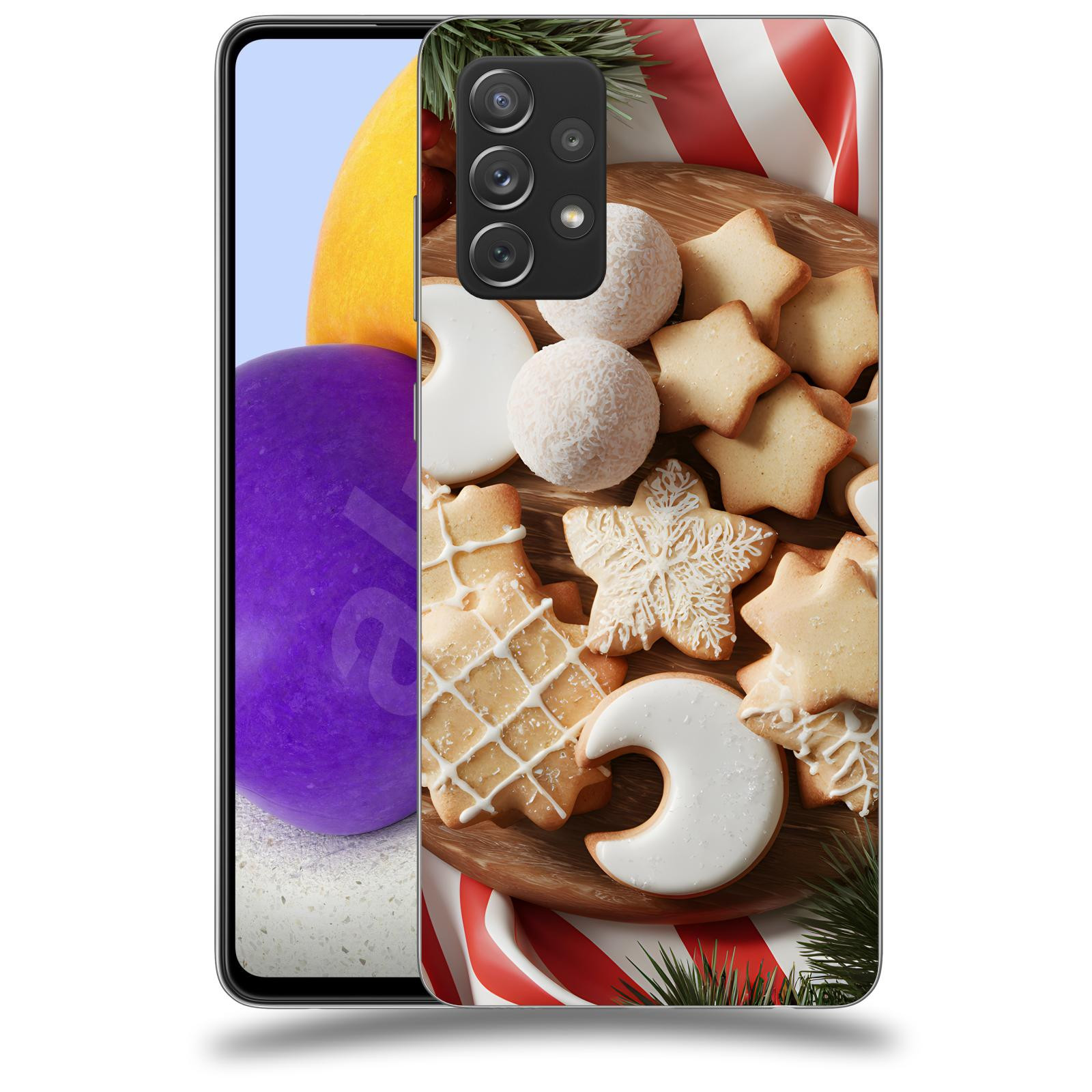 ACOVER Kryt na mobil Samsung Galaxy A73 5G - Vánoční cukroví 2