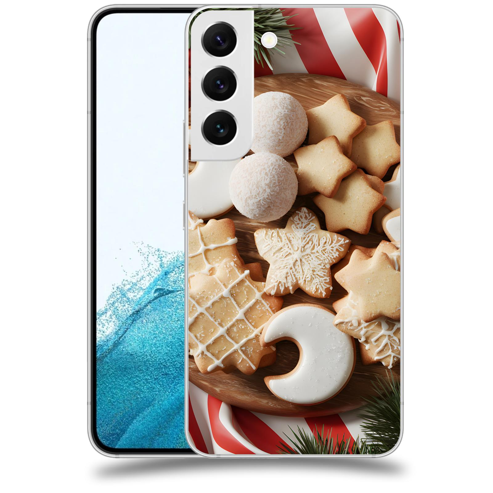 ACOVER Kryt na mobil Samsung Galaxy S22 5G - Vánoční cukroví 2