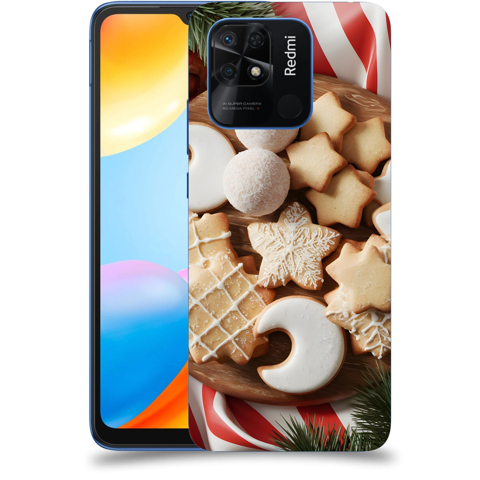 ACOVER Kryt na mobil Xiaomi Redmi 10C - Vánoční cukroví 2