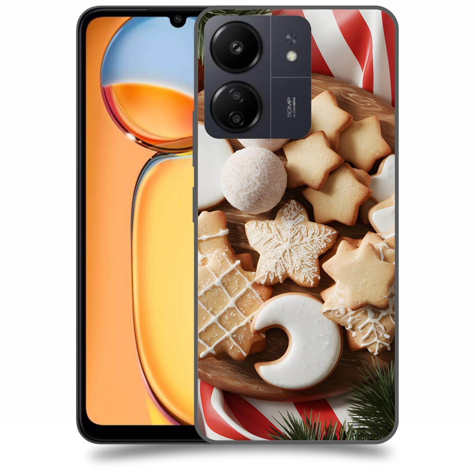 ACOVER Kryt na mobil Xiaomi Redmi 13C  Vánoční cukroví 2