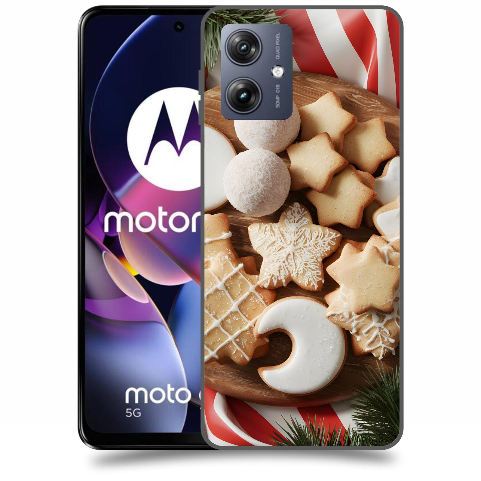 ACOVER Kryt na mobil Motorola Moto G54 5G - Vánoční cukroví 2