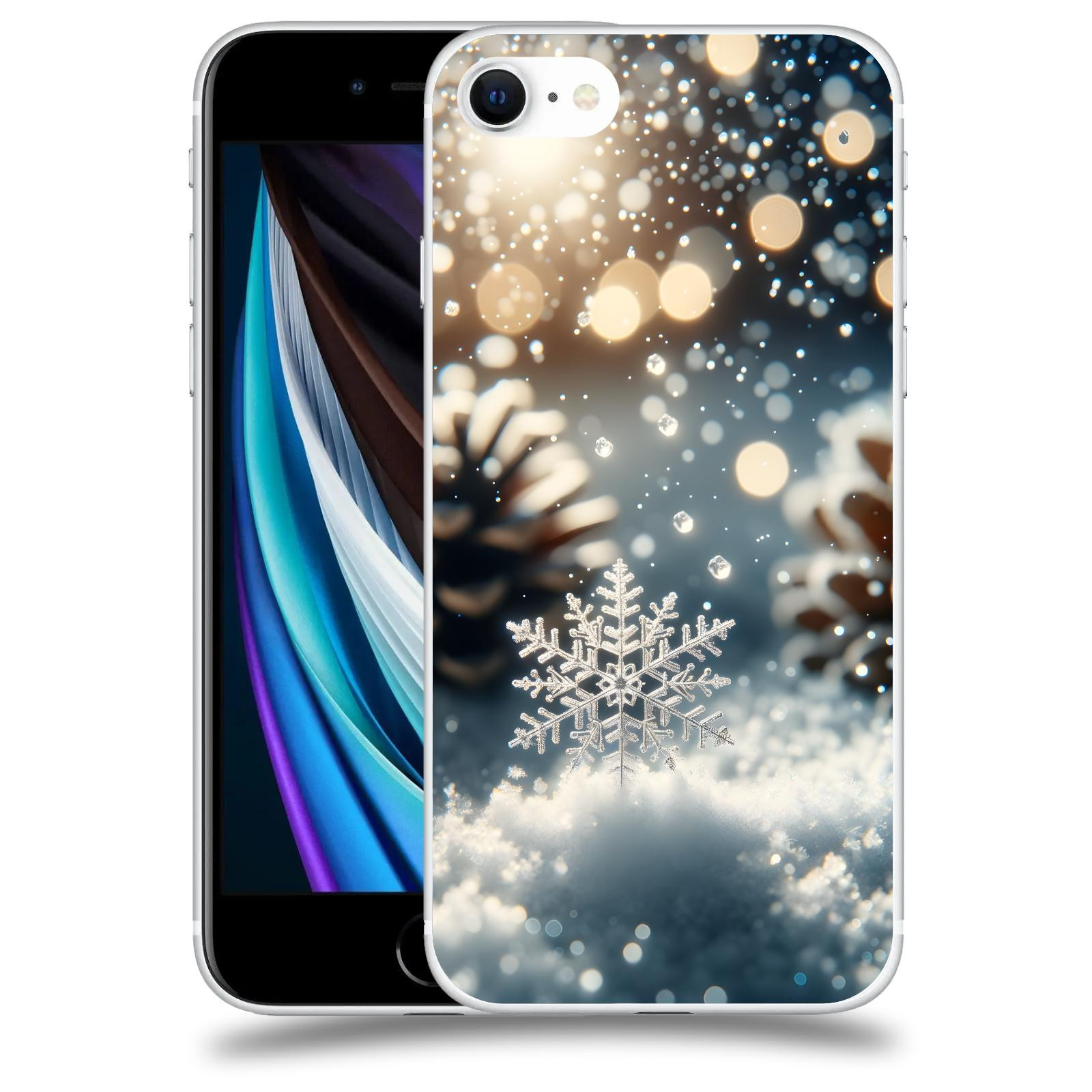 ACOVER Kryt na mobil Apple iPhone SE 2020 - Vločka