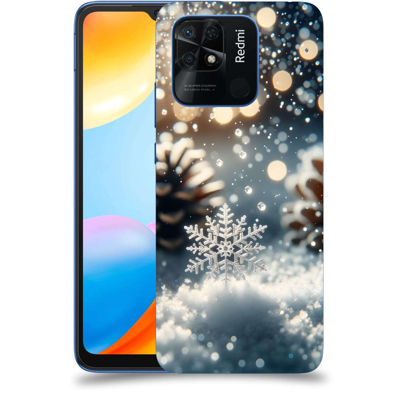 ACOVER Kryt na mobil Xiaomi Redmi 10C - Vločka