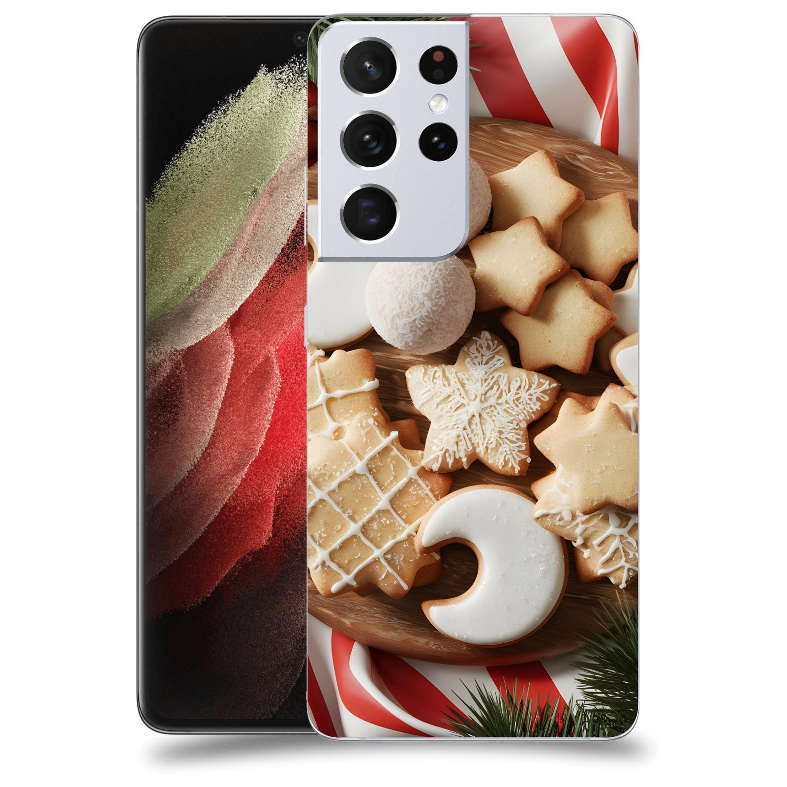 ACOVER Kryt na mobil Samsung Galaxy S21 Ultra 5G G998B - Vánoční cukroví 2