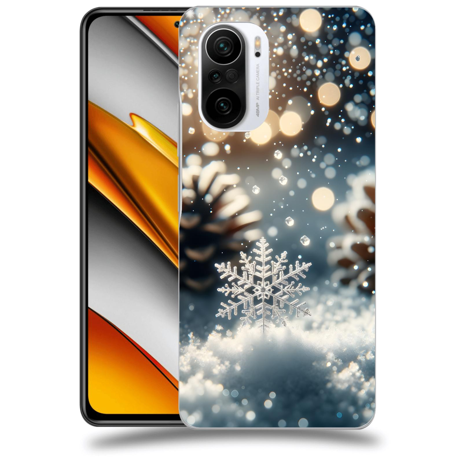ACOVER Kryt na mobil Xiaomi Poco F3 - Vločka