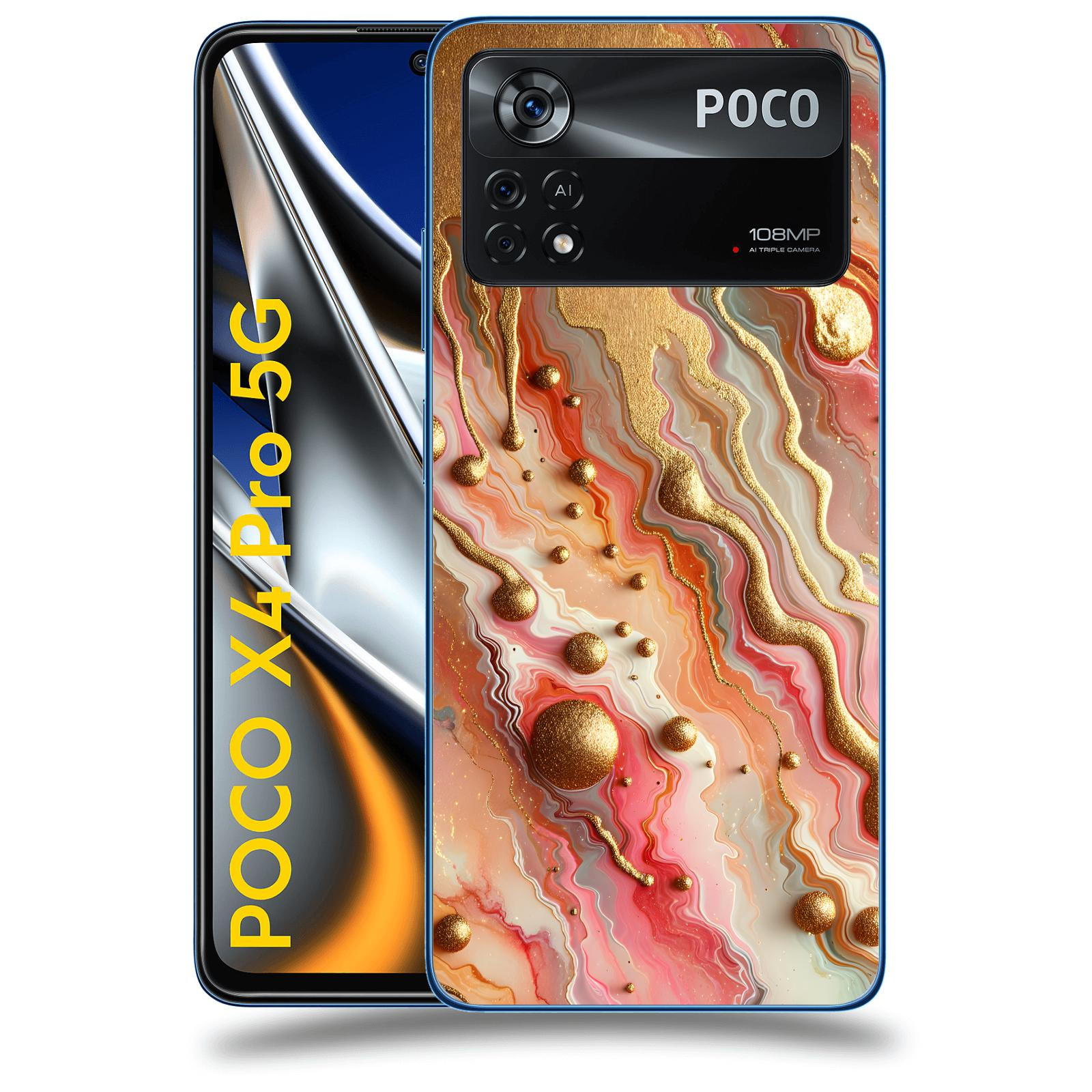 ACOVER Kryt na mobil Xiaomi Poco X4 Pro 5G - Liquid Gold