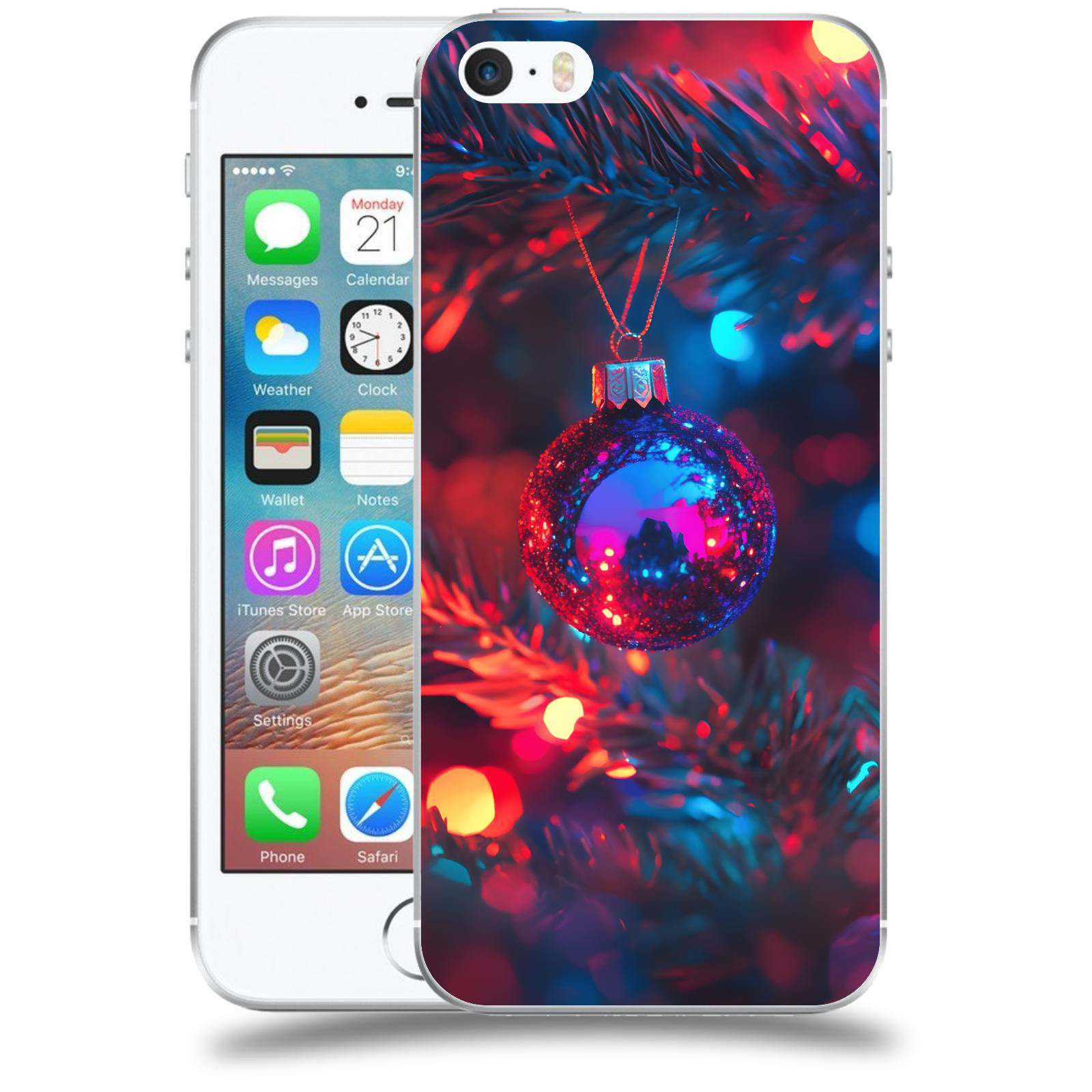 ACOVER Kryt na mobil Apple iPhone 5/5S/SE - Vánoční ozdoba