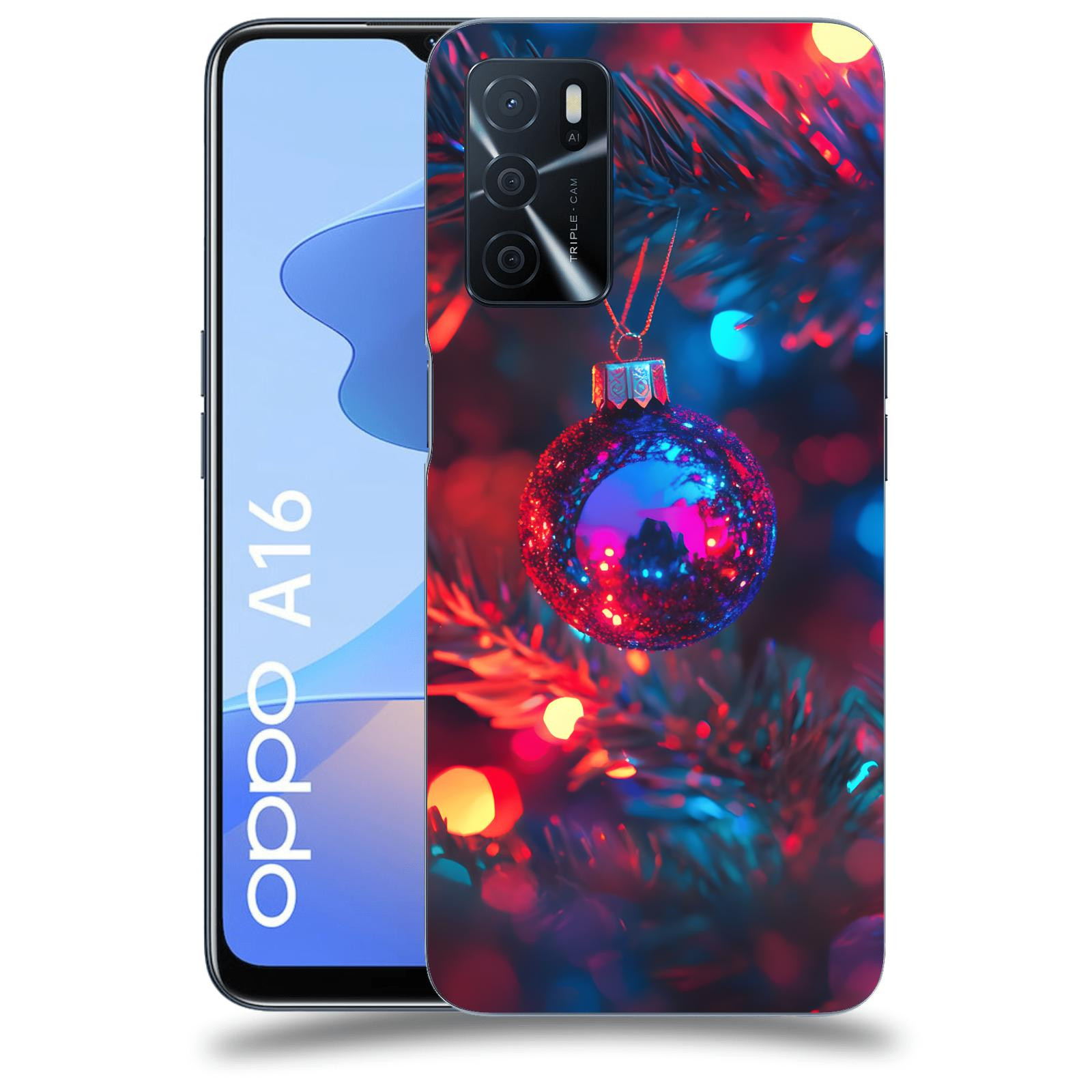 ACOVER Kryt na mobil OPPO A16 - Vánoční ozdoba
