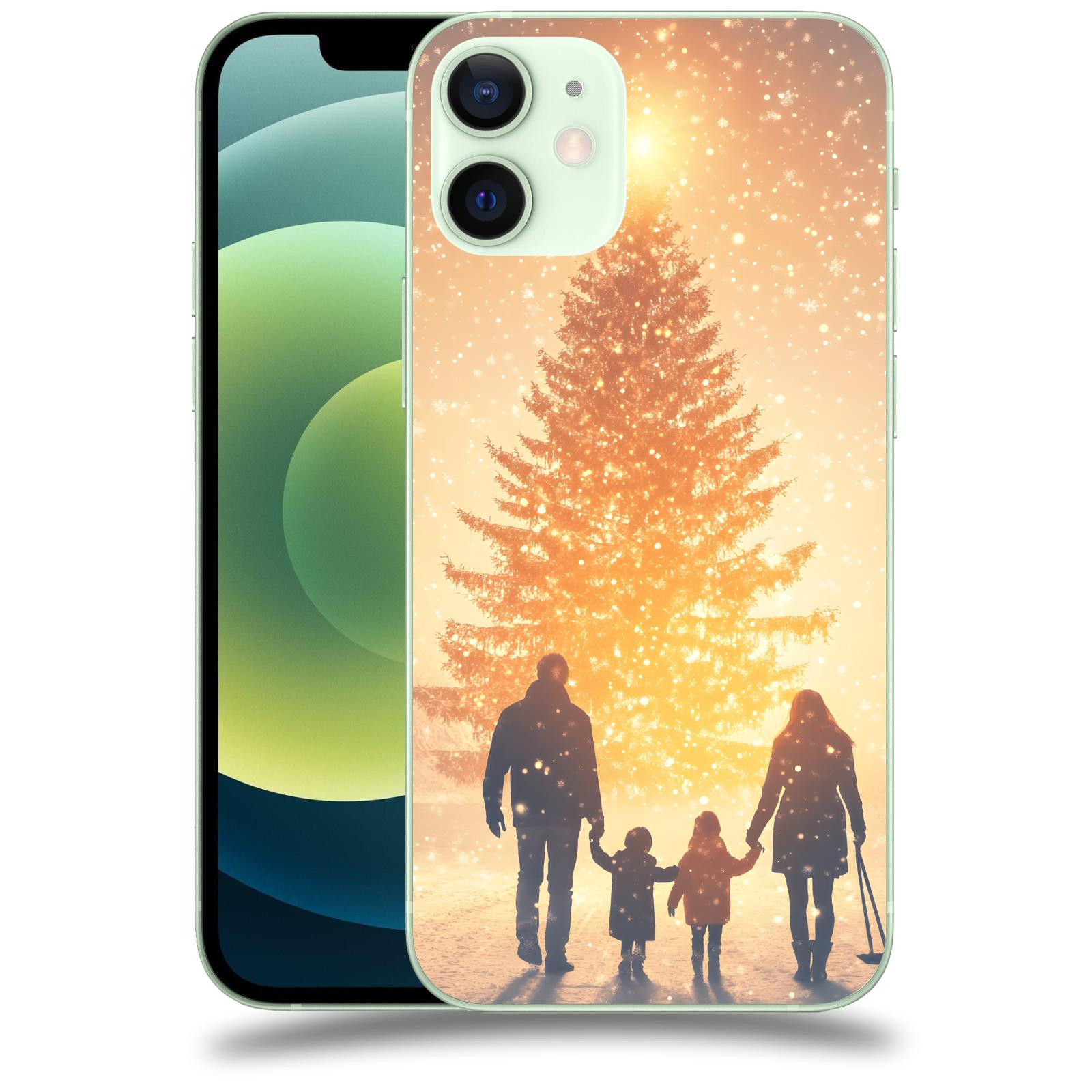 ACOVER Kryt na mobil Apple iPhone 12 mini - Family at the Christmas tree