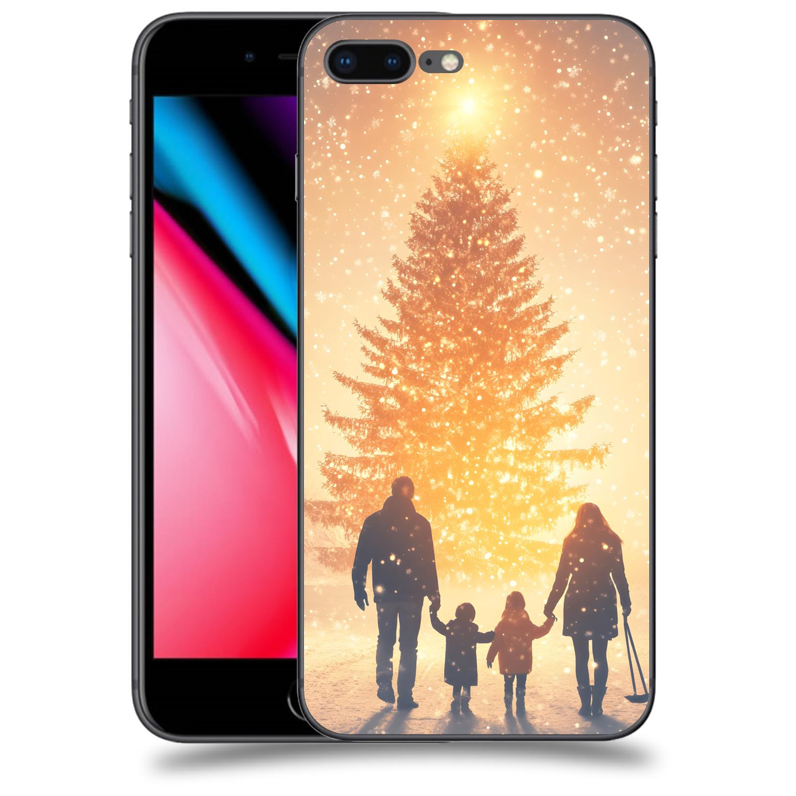 ACOVER Kryt na mobil Apple iPhone 8 Plus - Family at the Christmas tree