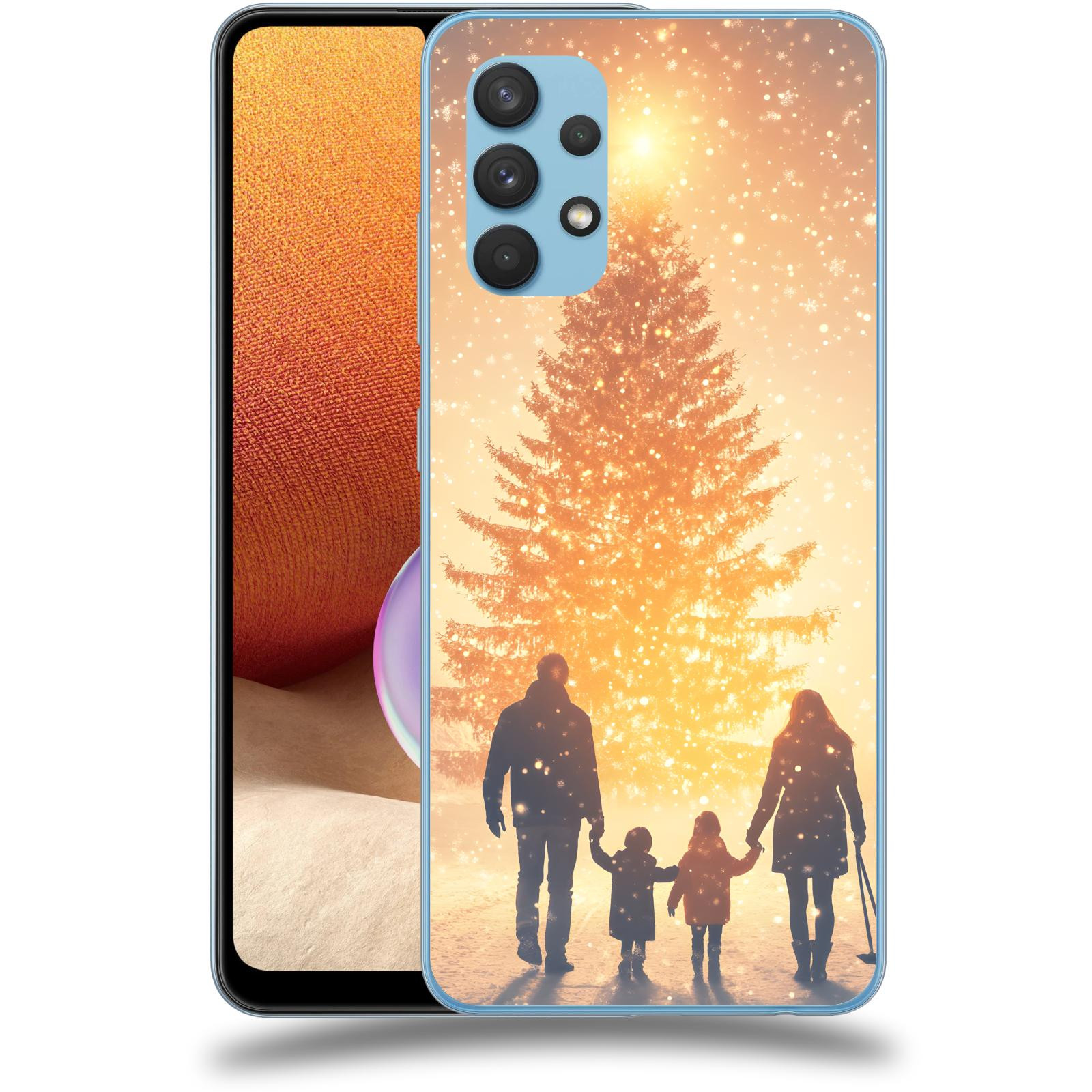 ACOVER Kryt na mobil Samsung Galaxy A32 4G SM-A325F - Family at the Christmas tree