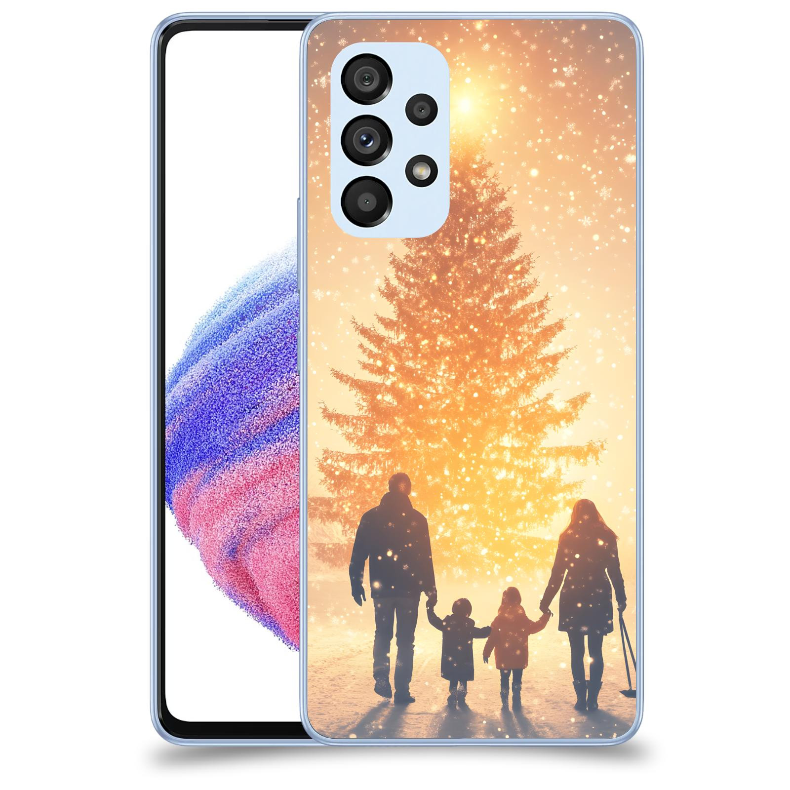 ACOVER Kryt na mobil Samsung Galaxy A32 5G A326B - Family at the Christmas tree