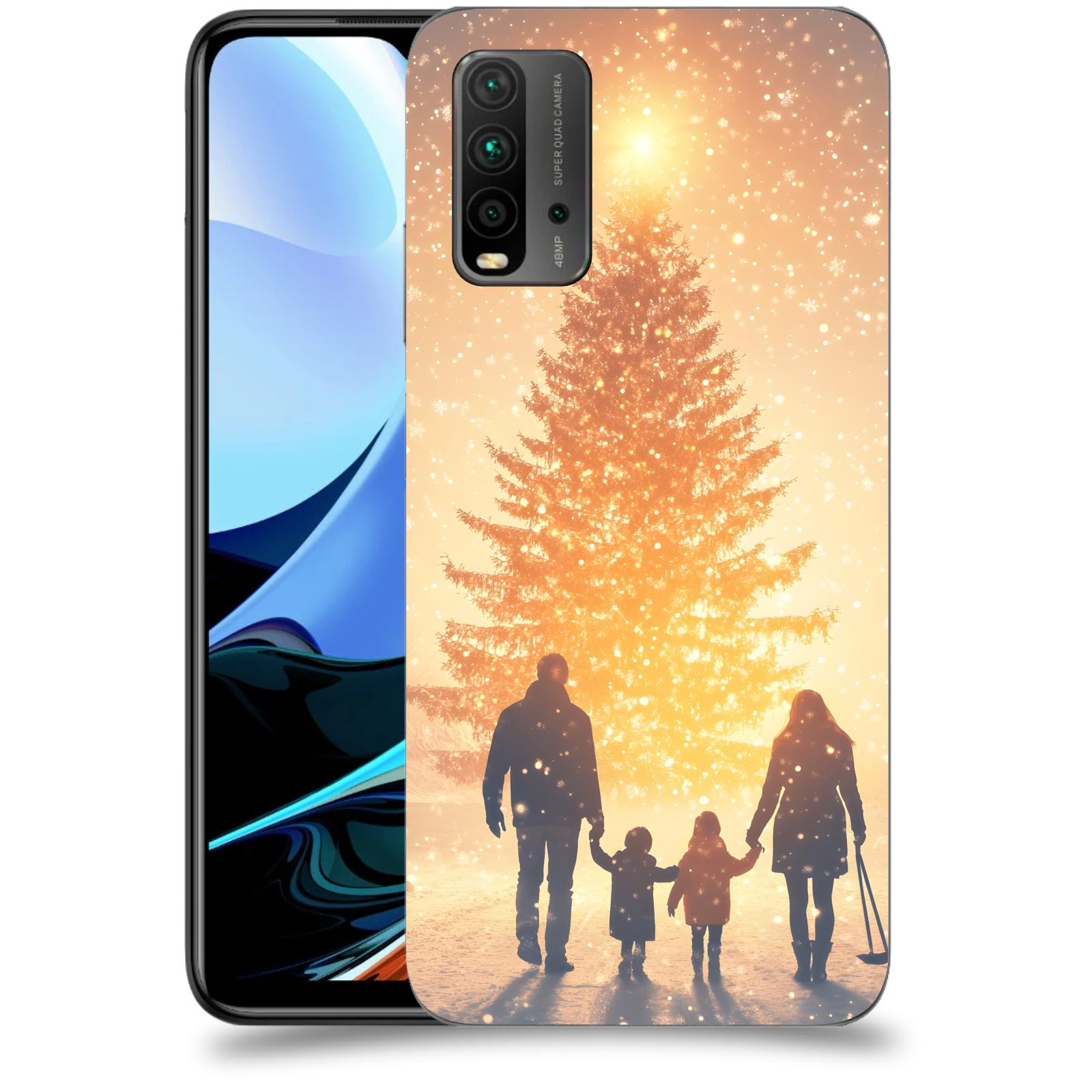 ACOVER Kryt na mobil Xiaomi Redmi 9T - Family at the Christmas tree