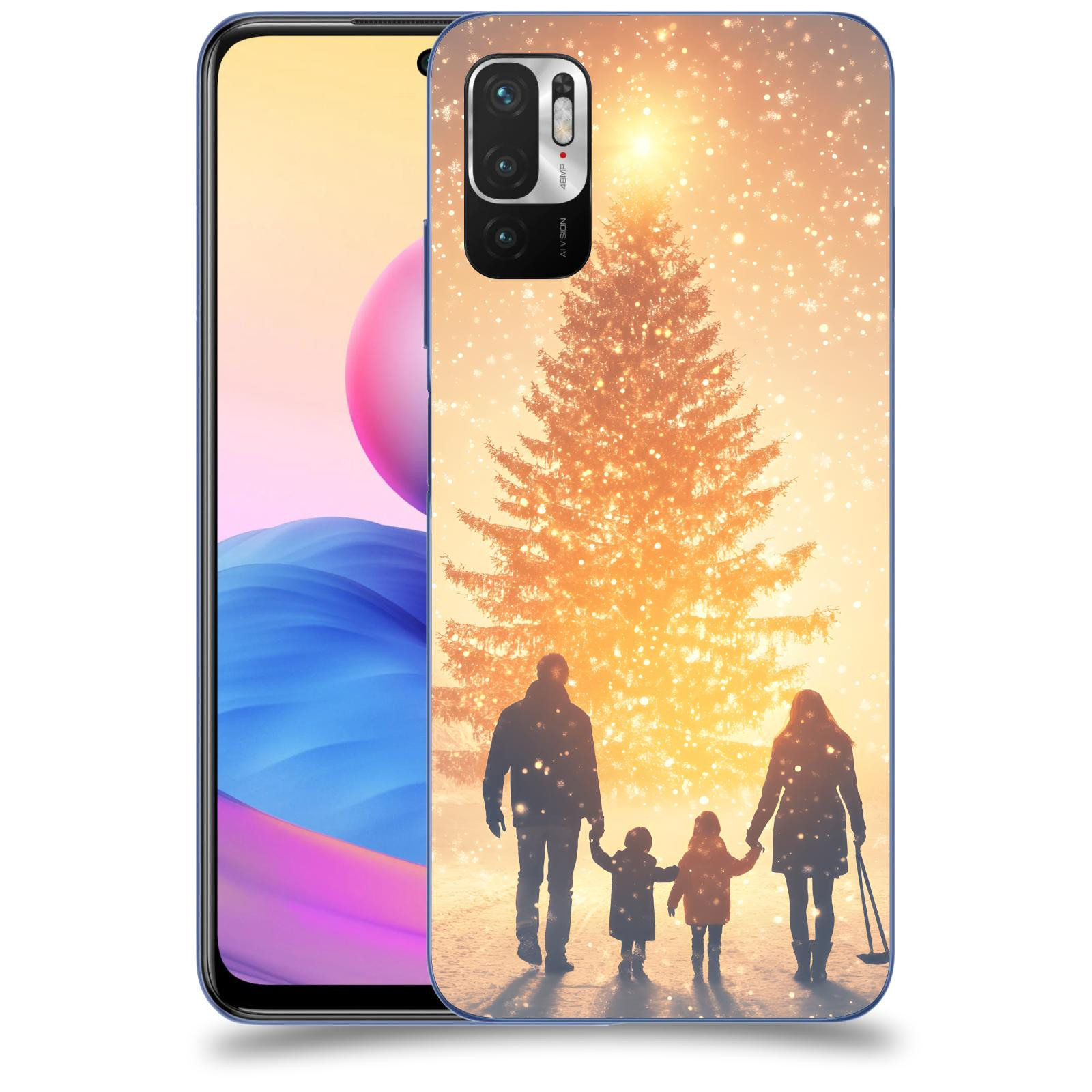 ACOVER Kryt na mobil Xiaomi Redmi Note 10 5G - Family at the Christmas tree