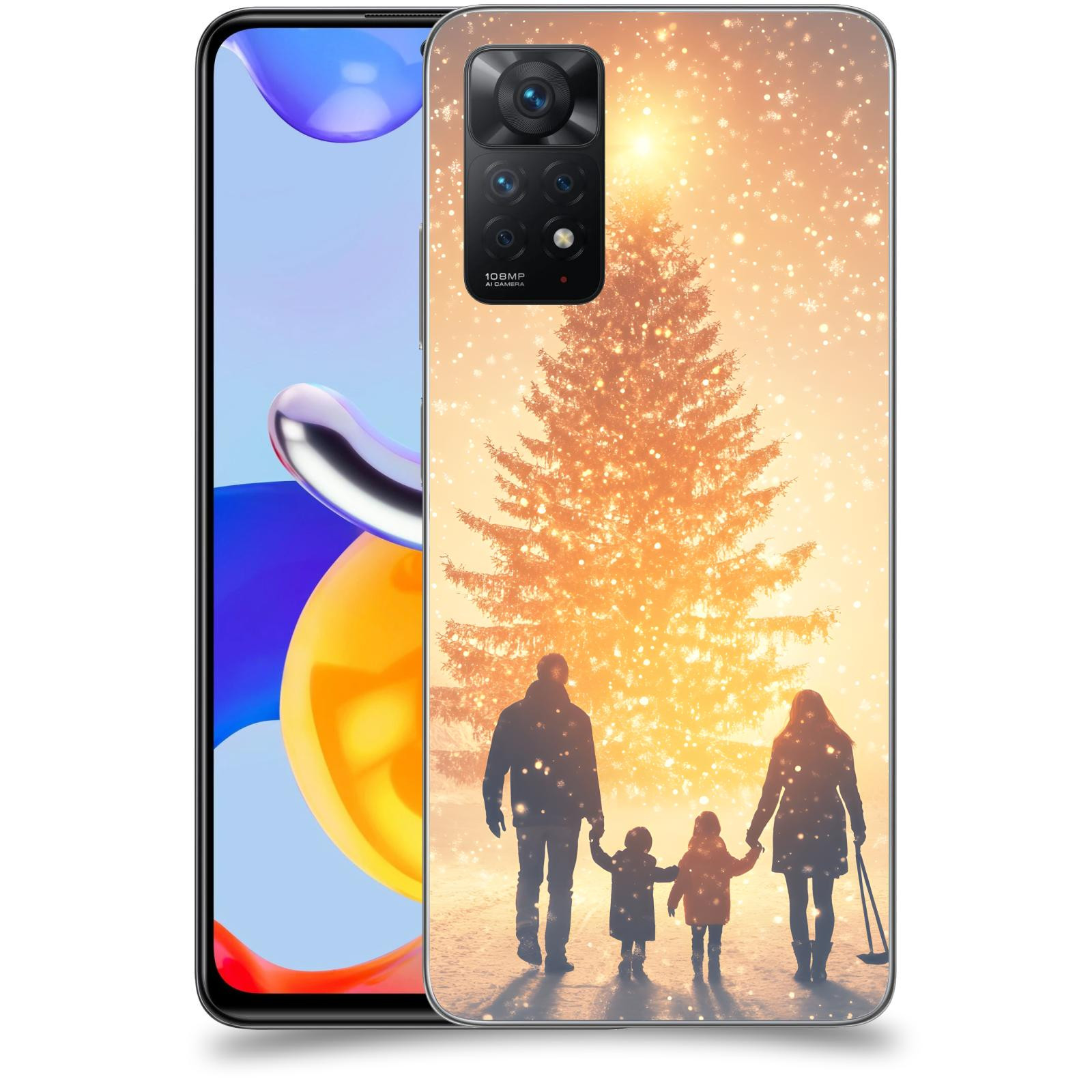ACOVER Kryt na mobil Xiaomi Redmi Note 11 Pro - Family at the Christmas tree