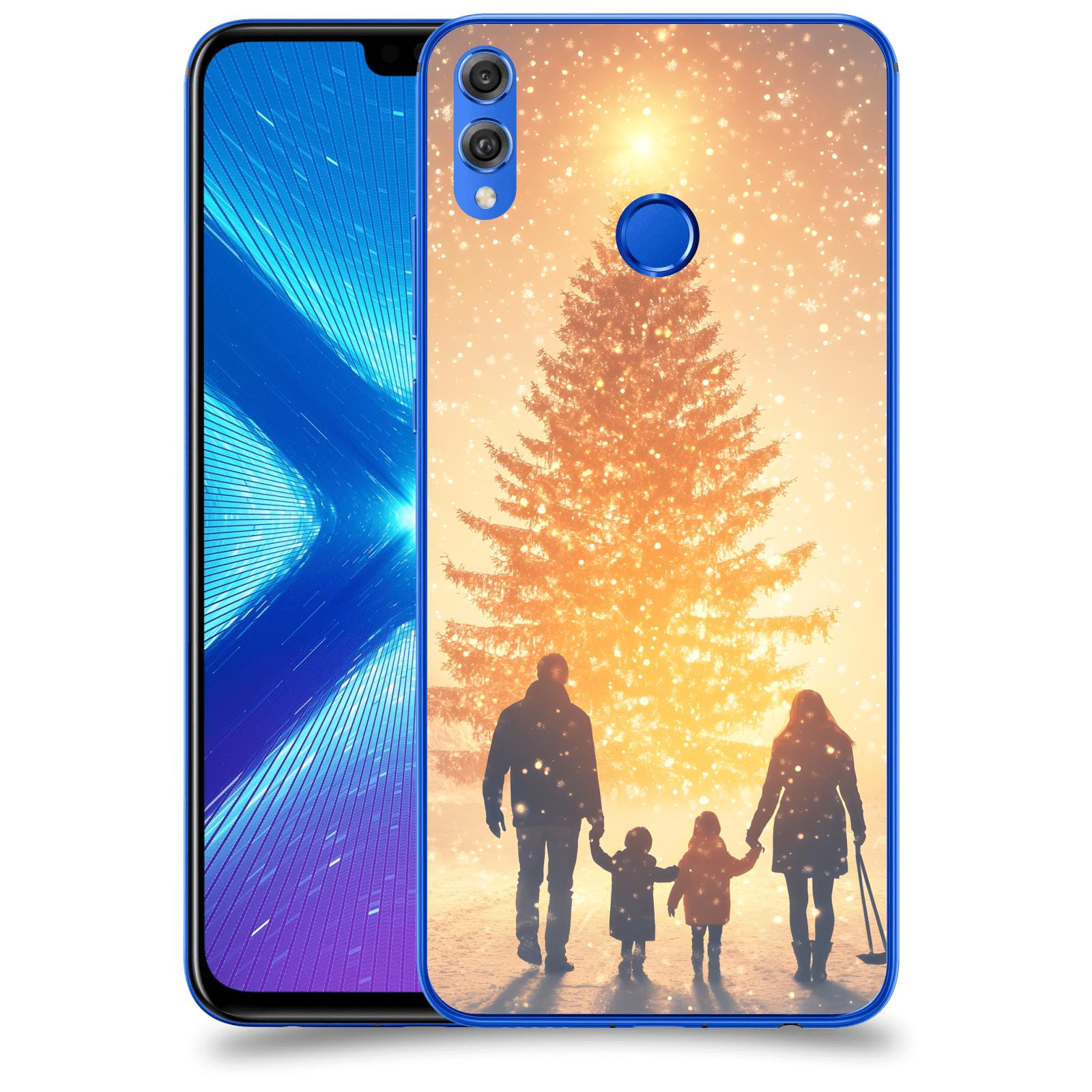 ACOVER Kryt na mobil Honor 8X - Family at the Christmas tree