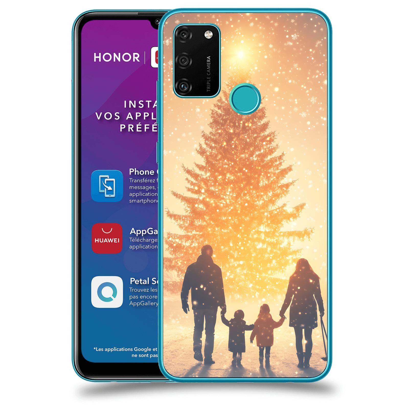 ACOVER Kryt na mobil Honor 9A - Family at the Christmas tree