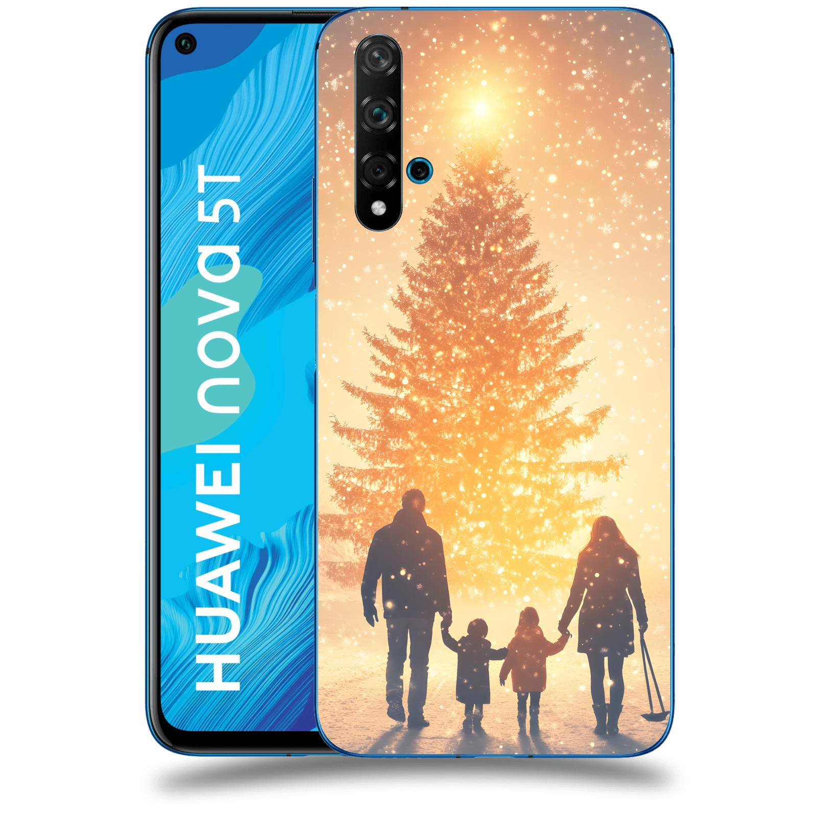 ACOVER Kryt na mobil Huawei Nova 5T - Family at the Christmas tree