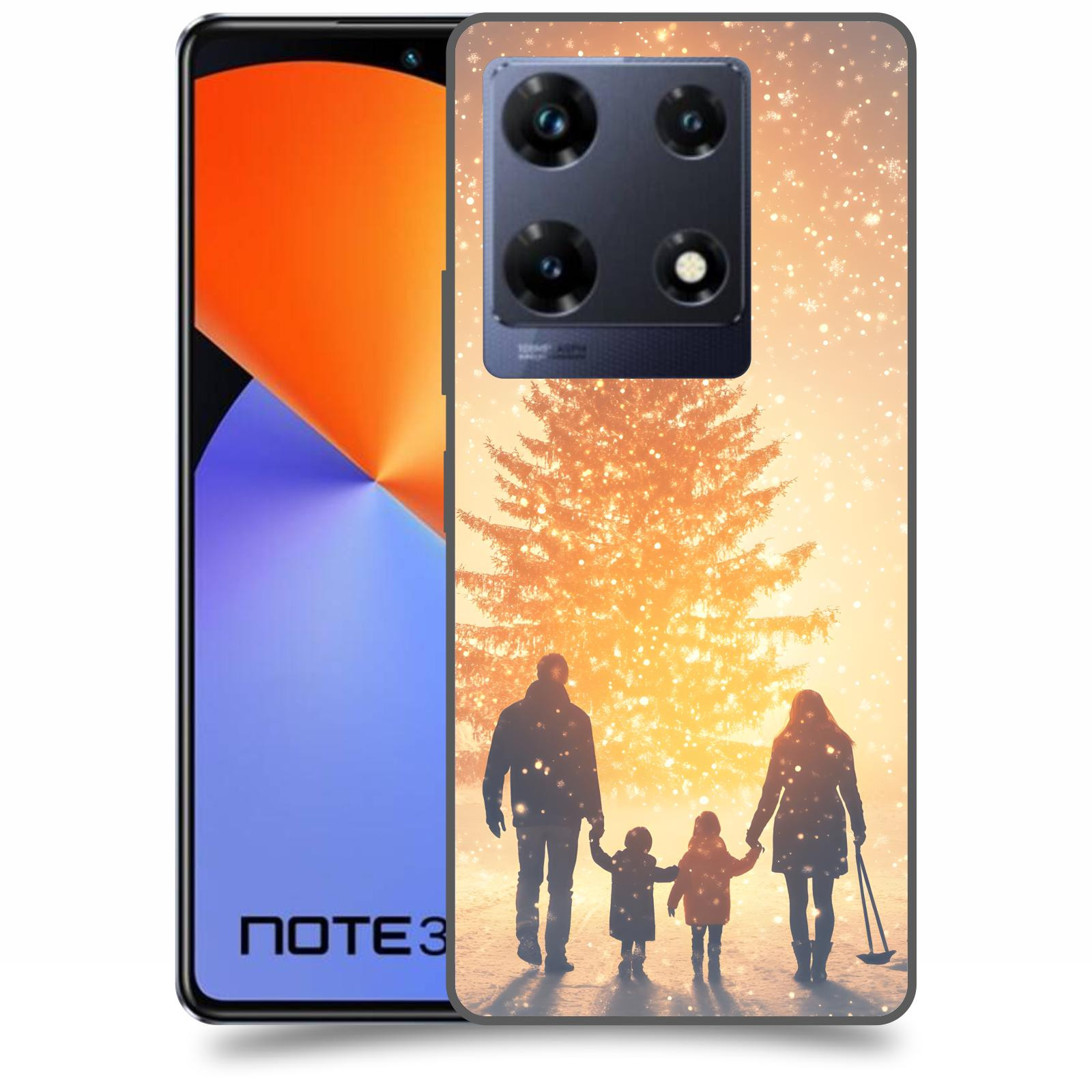 ACOVER Kryt na mobil Infinix Note 30 PRO - Family at the Christmas tree