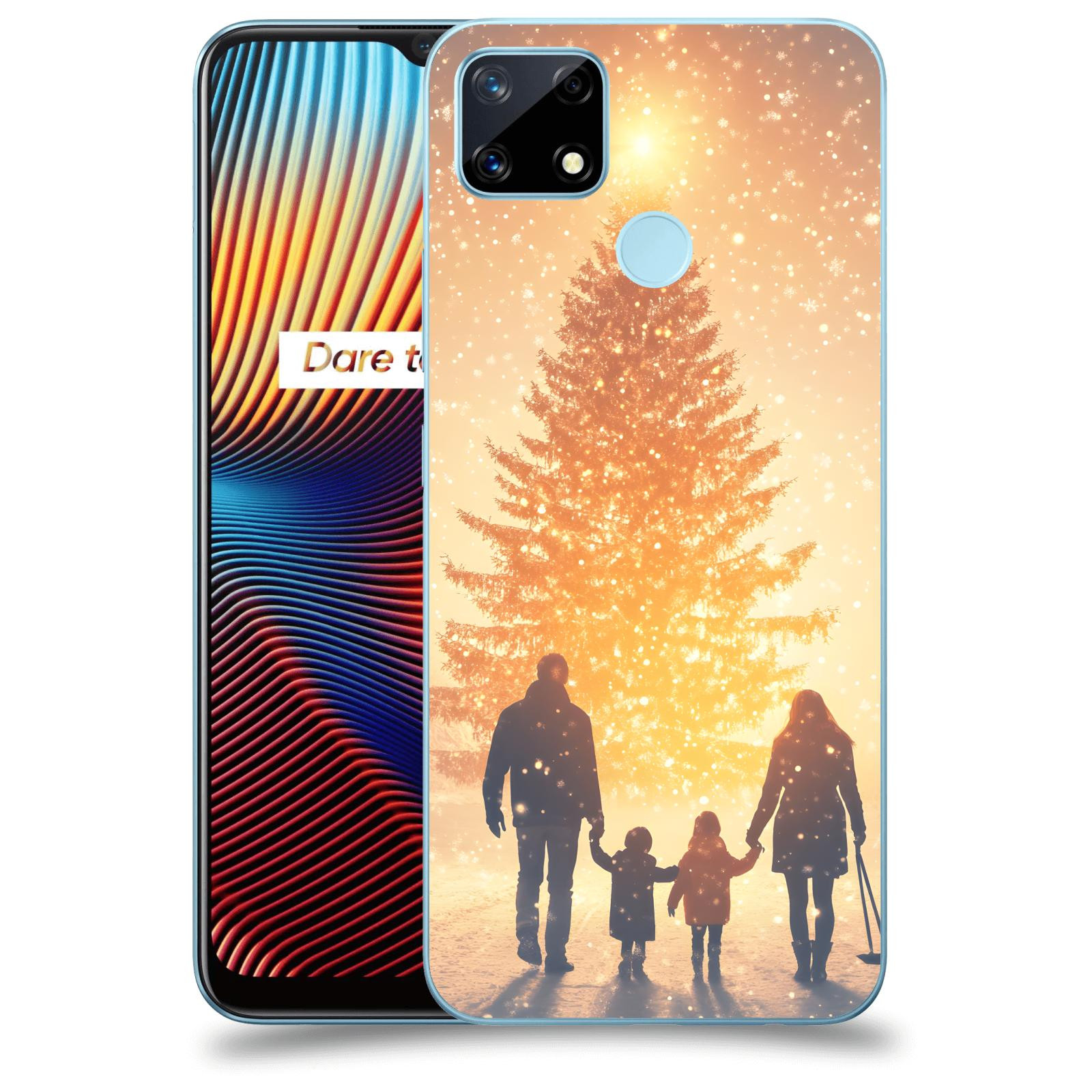 ACOVER Kryt na mobil Realme 7i - Family at the Christmas tree