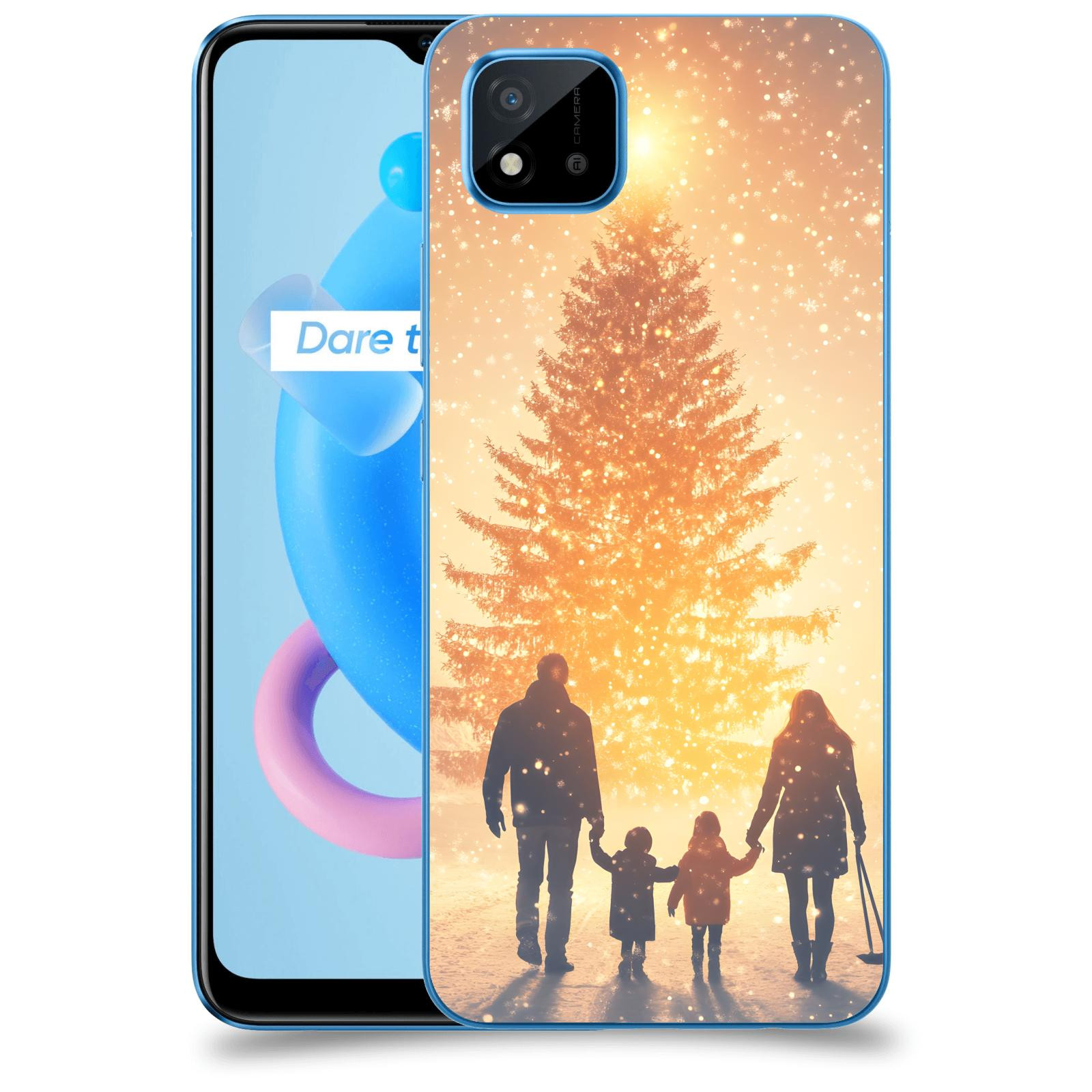 ACOVER Kryt na mobil Realme C11 (2021) - Family at the Christmas tree