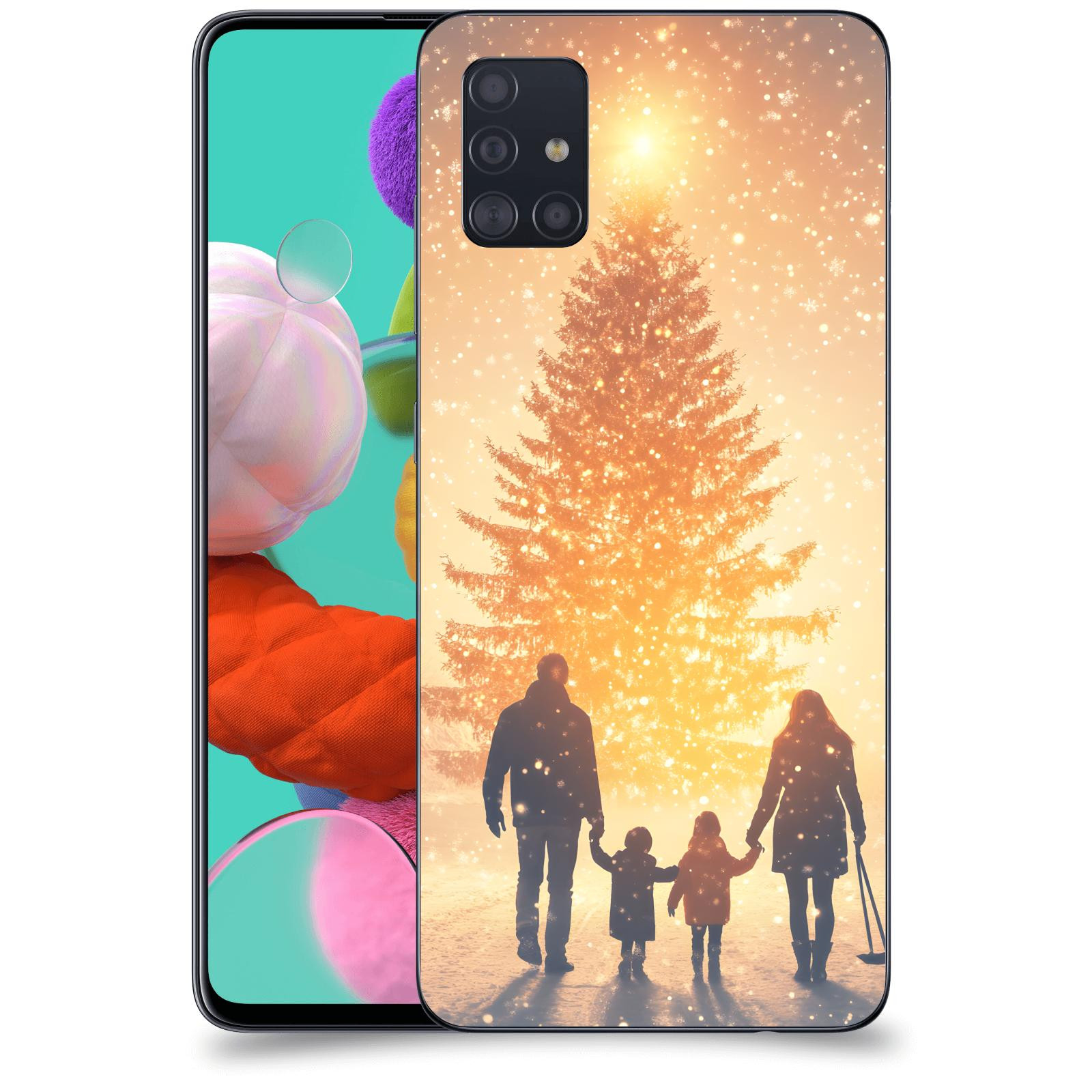 ACOVER Kryt na mobil Samsung Galaxy A51 A515F - Family at the Christmas tree