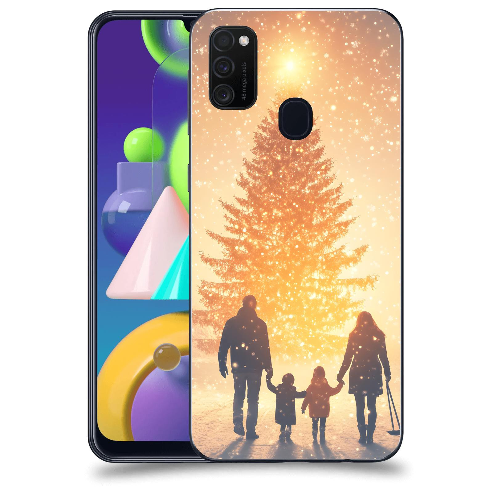 ACOVER Kryt na mobil Samsung Galaxy M21 M215F - Family at the Christmas tree