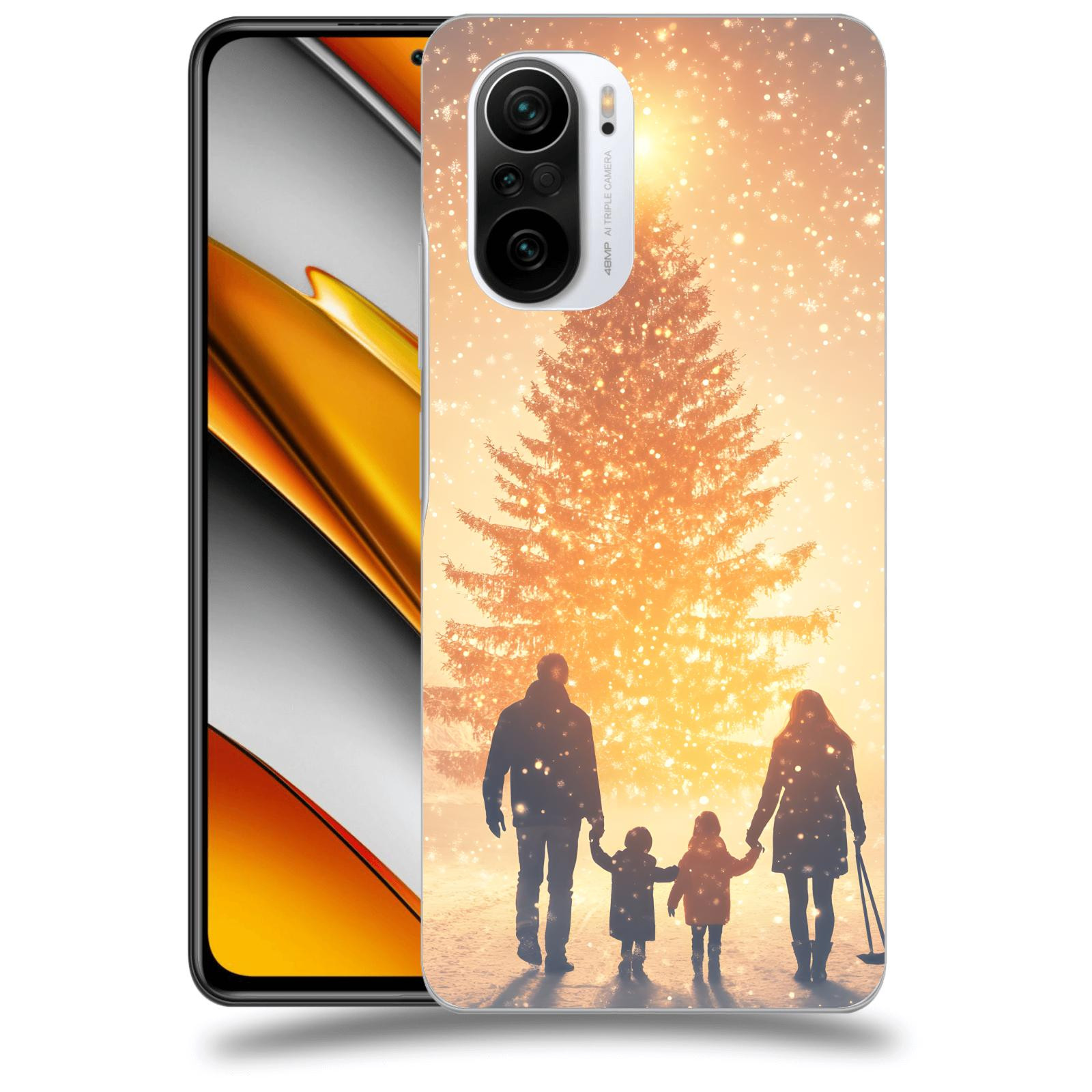 ACOVER Kryt na mobil Xiaomi Poco F3 - Family at the Christmas tree